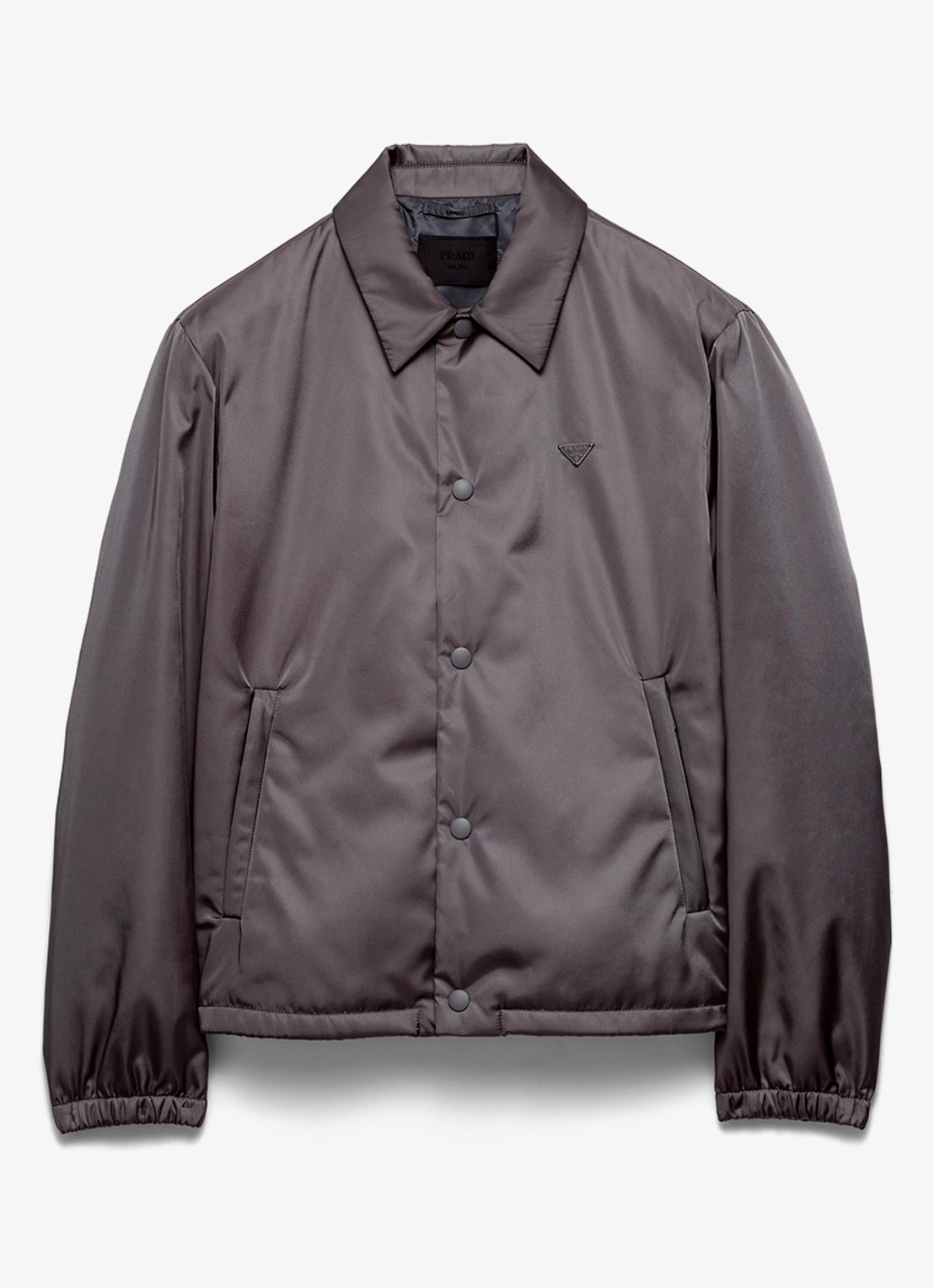 Prada Re-Nylon gewatteerd jack met ritszakken - voorkant 4 grijs