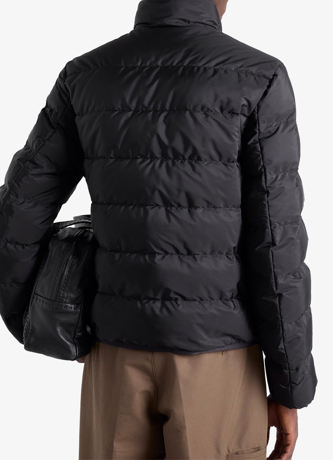 Prada Re-Nylon gewatteerd jack  - achterkant 5 zwart