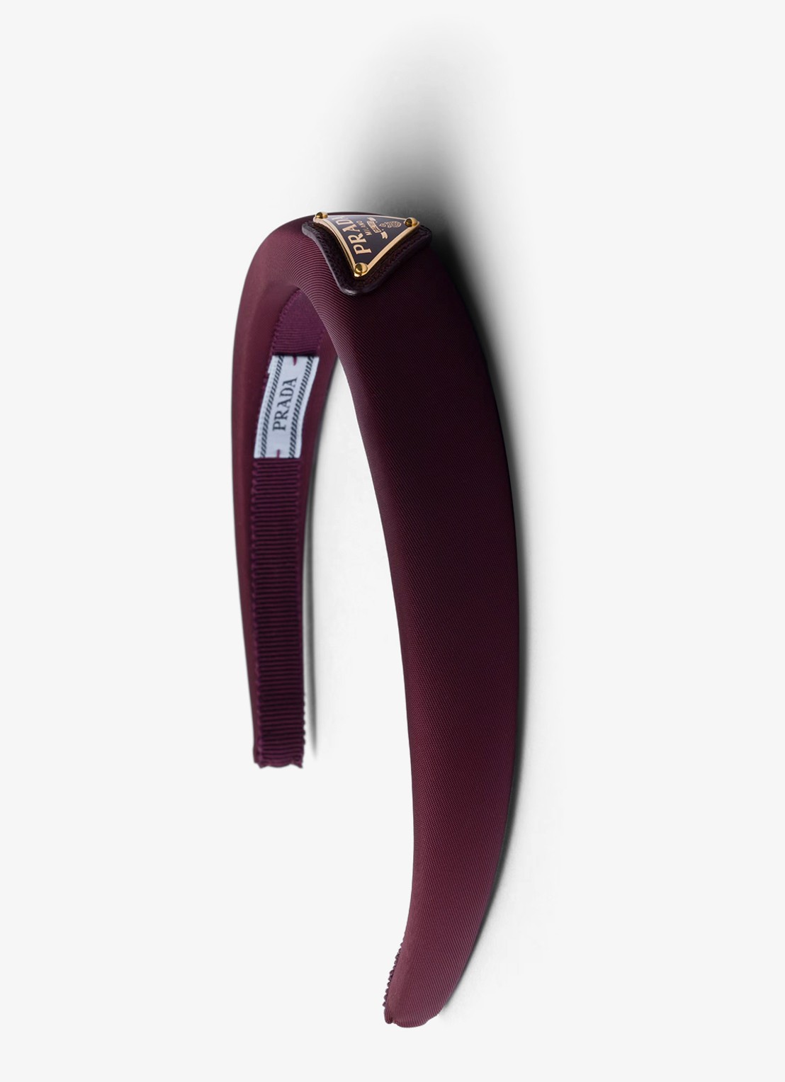 Prada Re-Nylon haarband met logo - detail 2 bordeauxrood