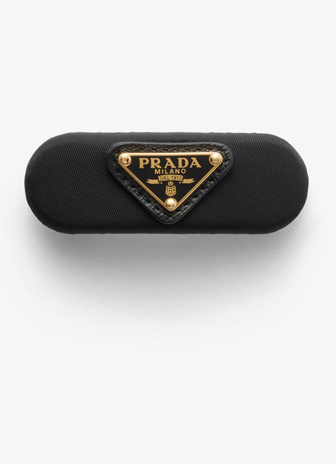 Prada Re-Nylon haarclip met logo - voorkant 2 zwart