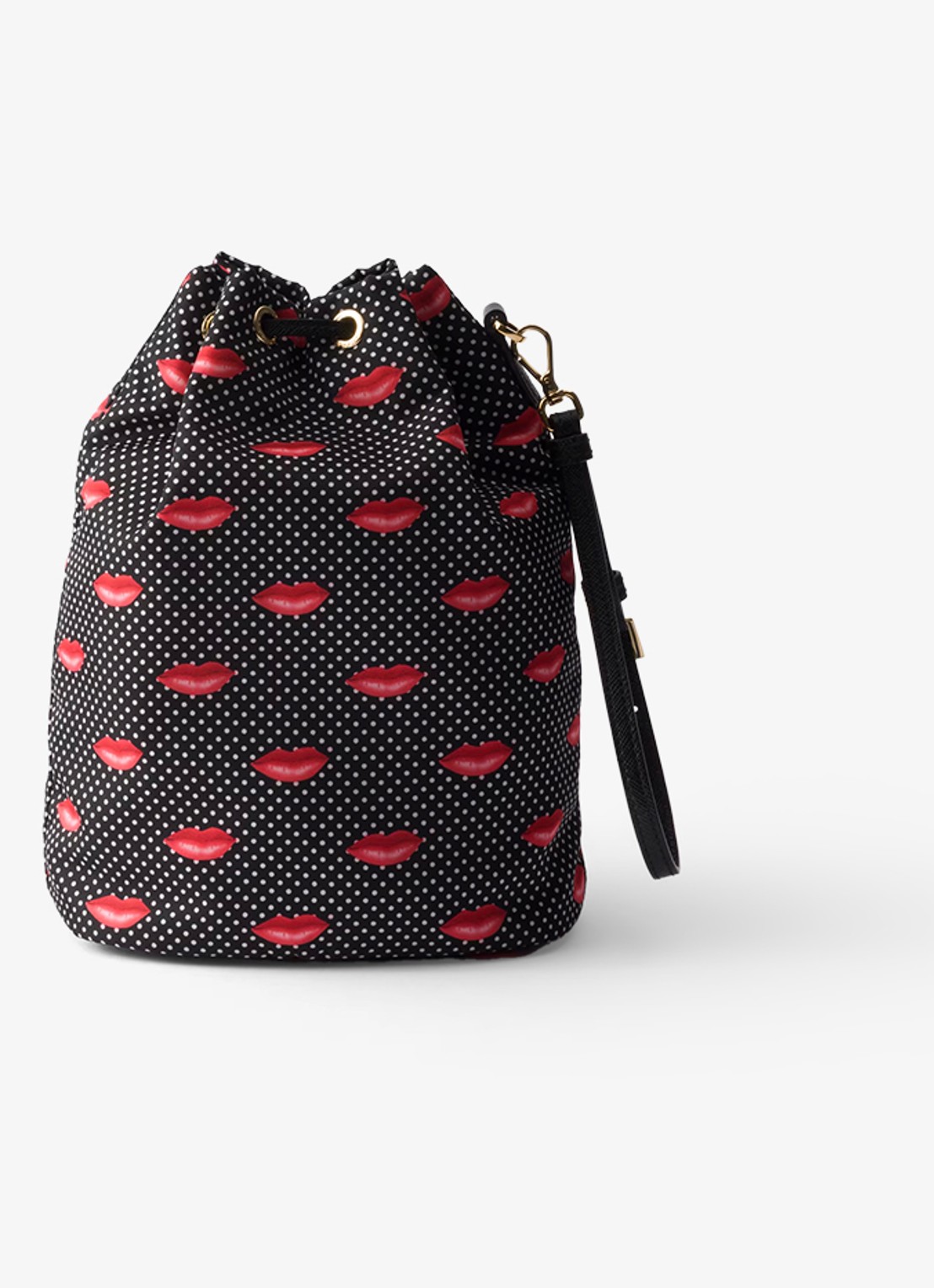 Prada Re-Nylon handtas met leren details - achterkant zwart