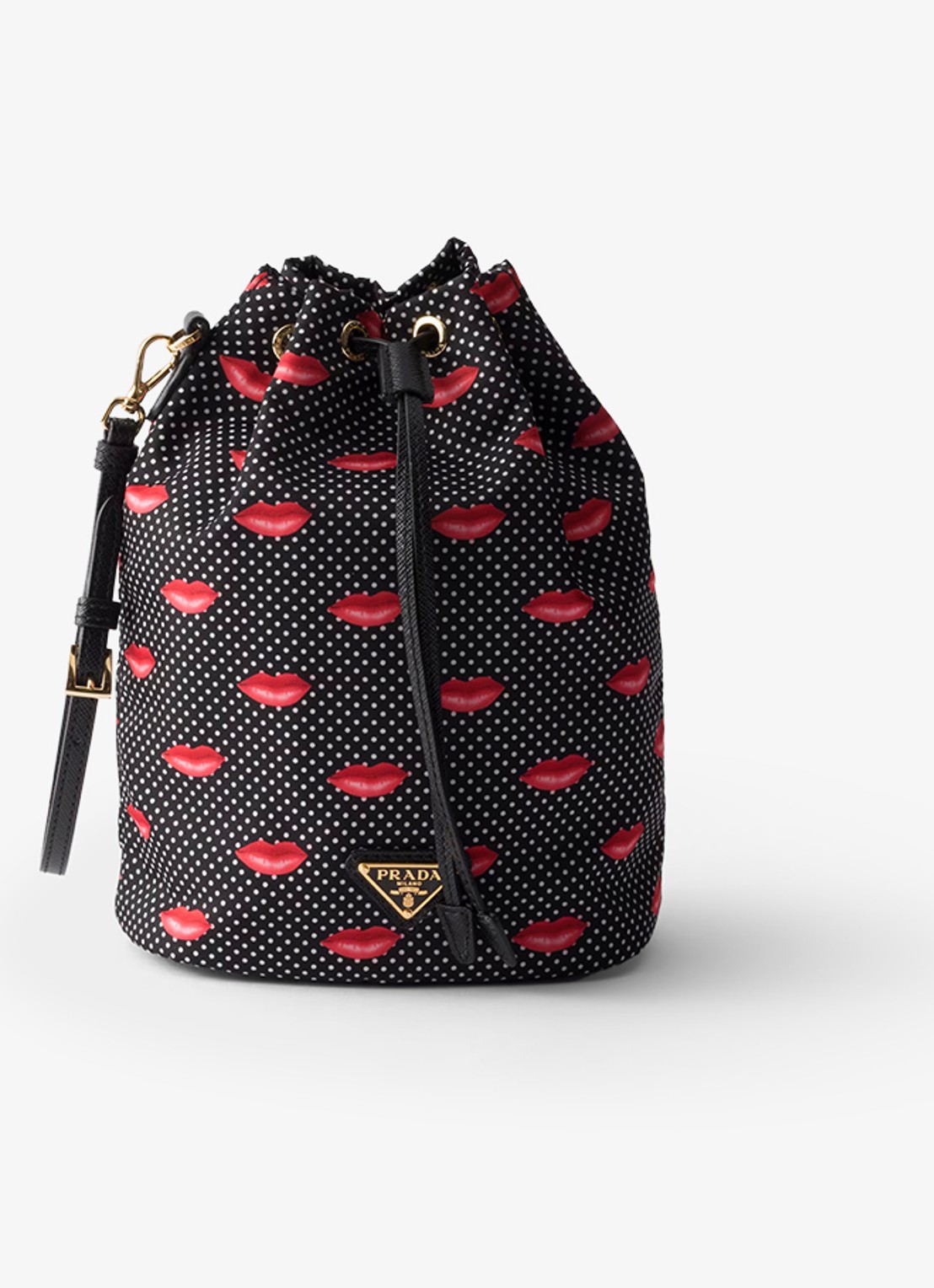 Prada Re-Nylon handtas met leren details - voorkant 2 zwart
