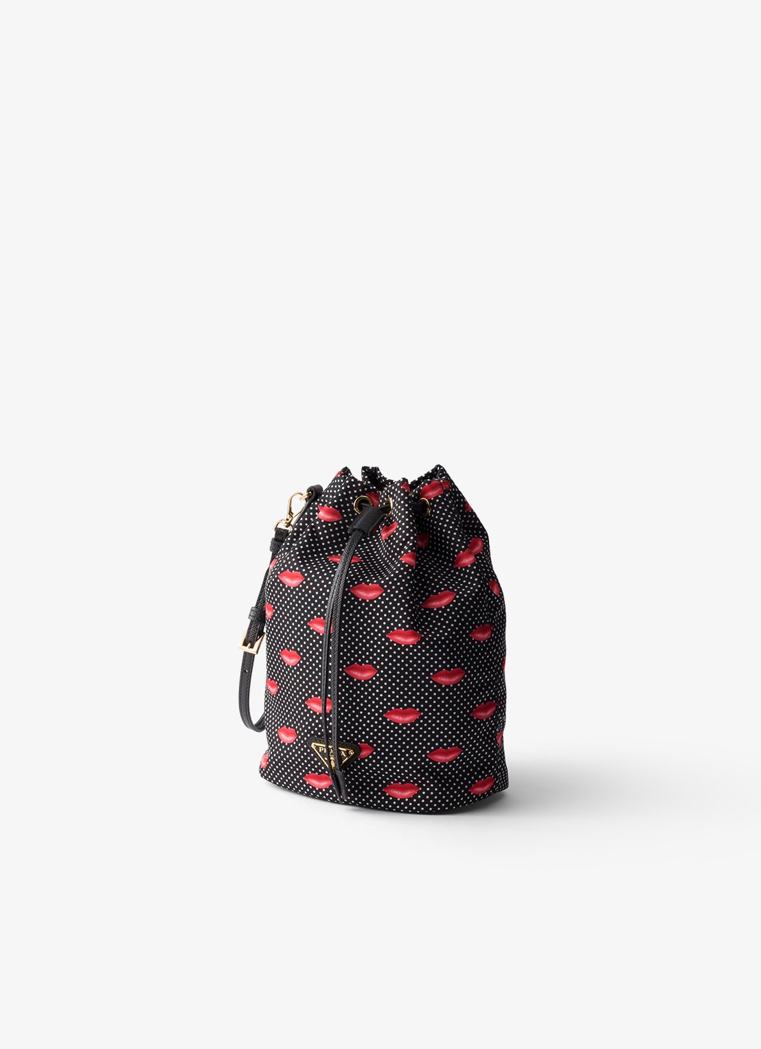Prada Re-Nylon handtas met leren details - voorkant 3 zwart