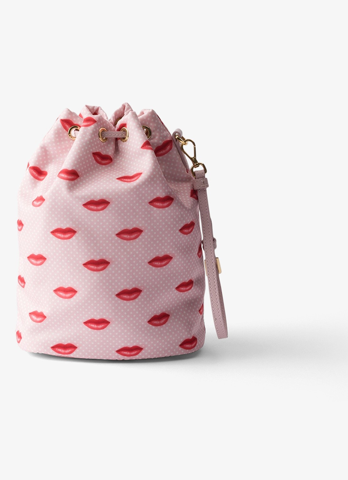 Prada Re-Nylon handtas met leren details - achterkant roze