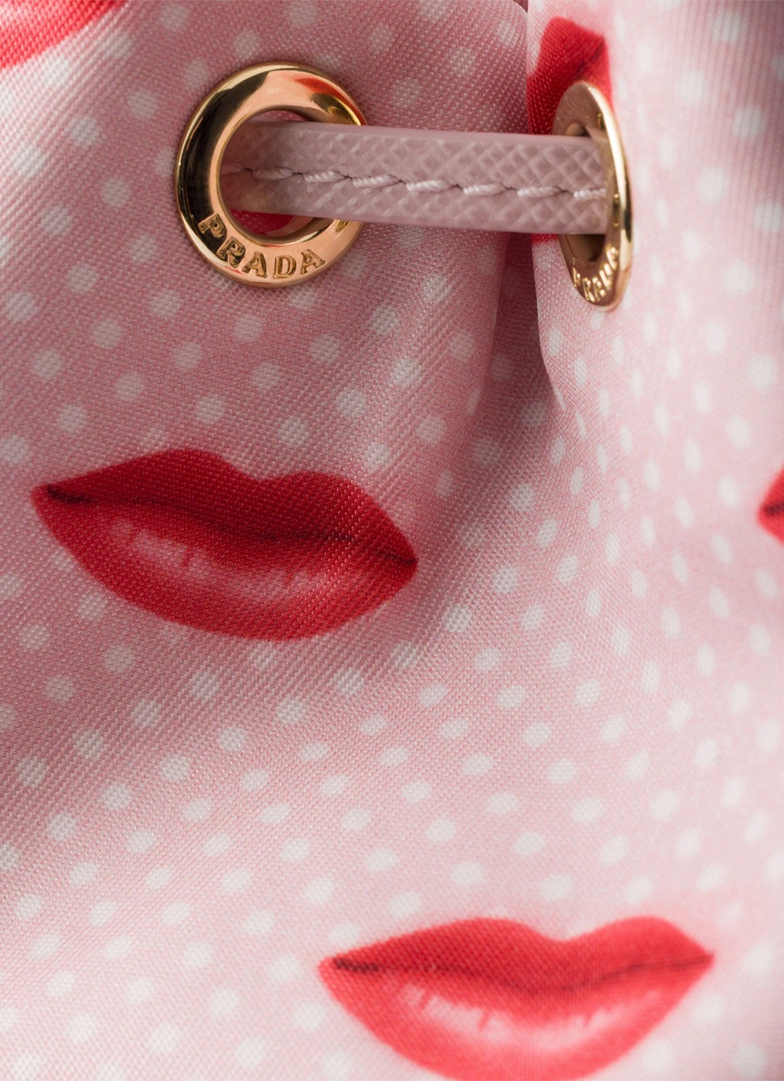 Prada Re-Nylon handtas met leren details - detail 5 roze
