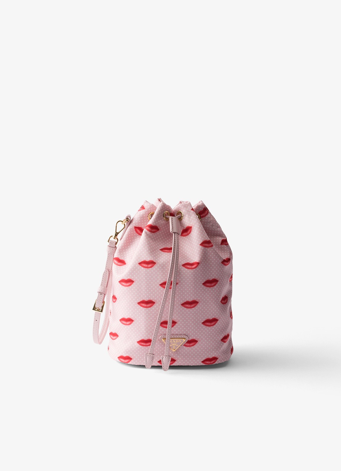 Prada Re-Nylon handtas met leren details - voorkant 2 roze