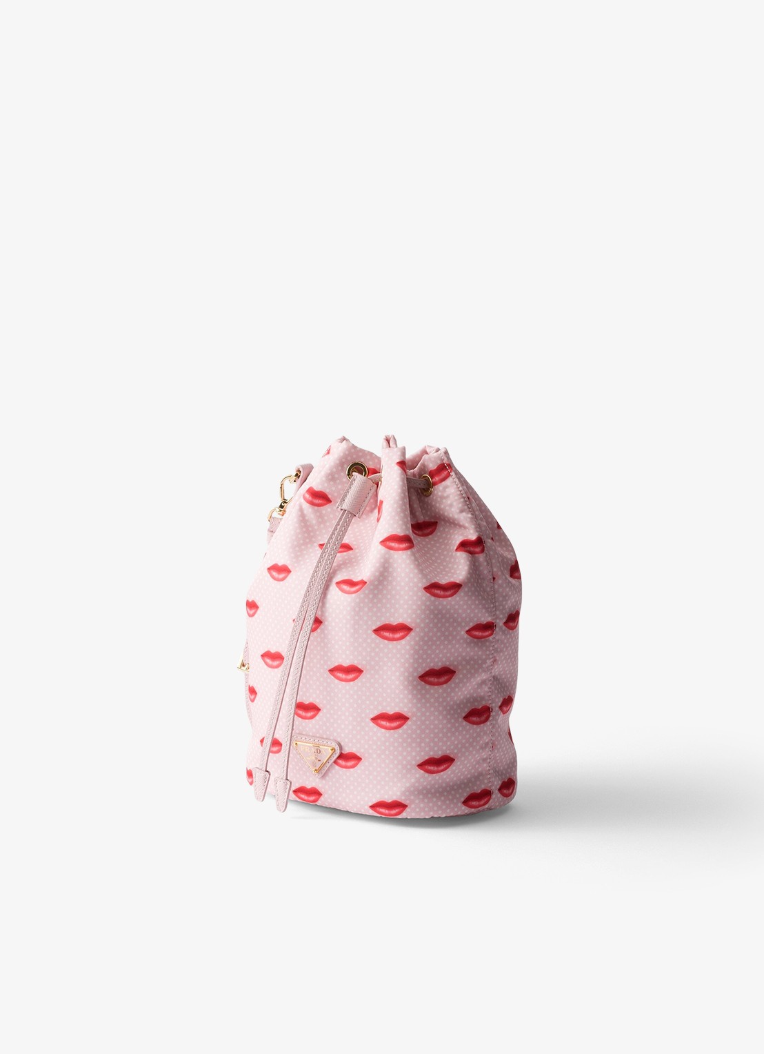 Prada Re-Nylon handtas met leren details - voorkant 3 roze