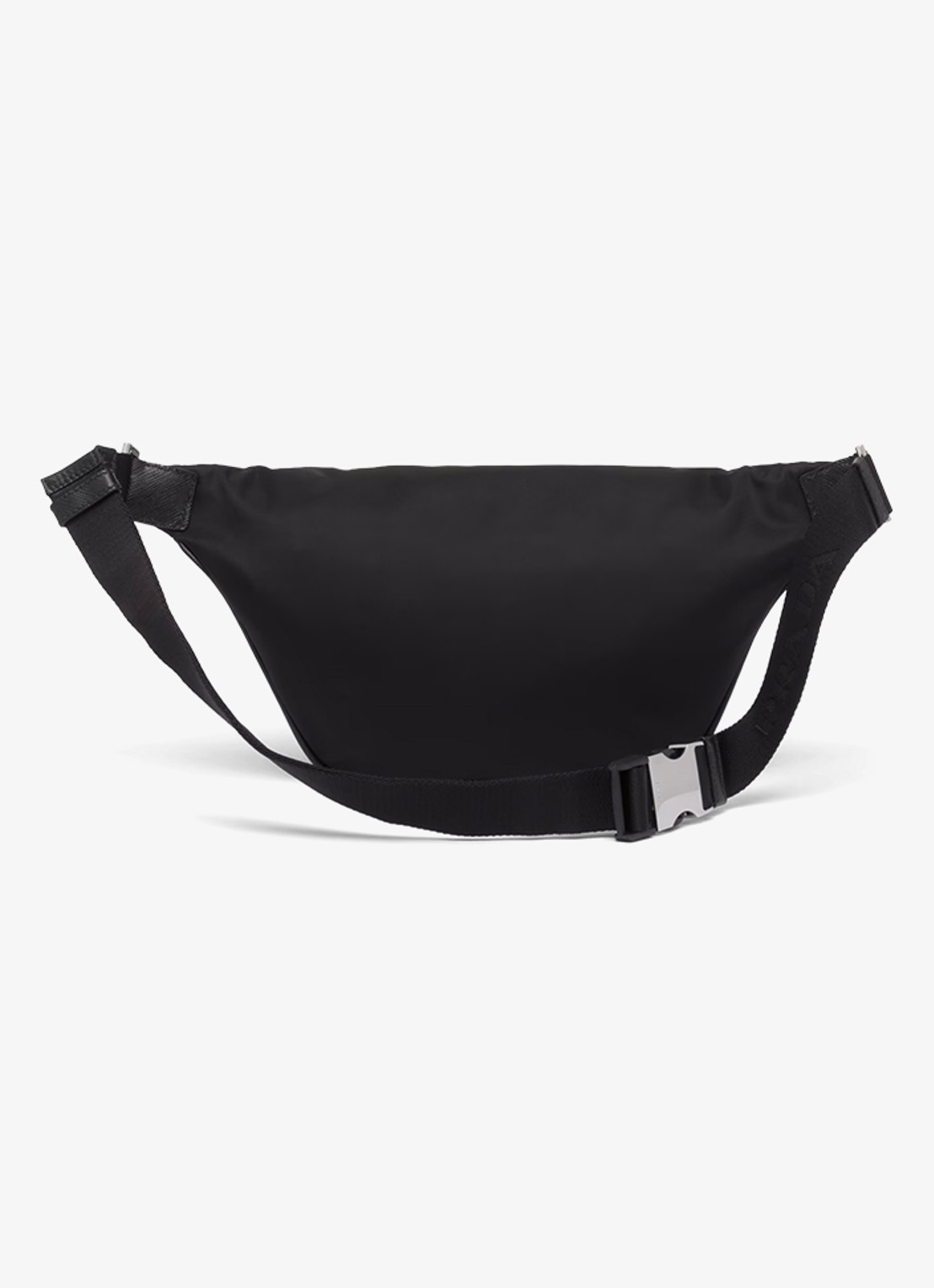 Prada Re-Nylon heuptas met leren details - achterkant 7 zwart