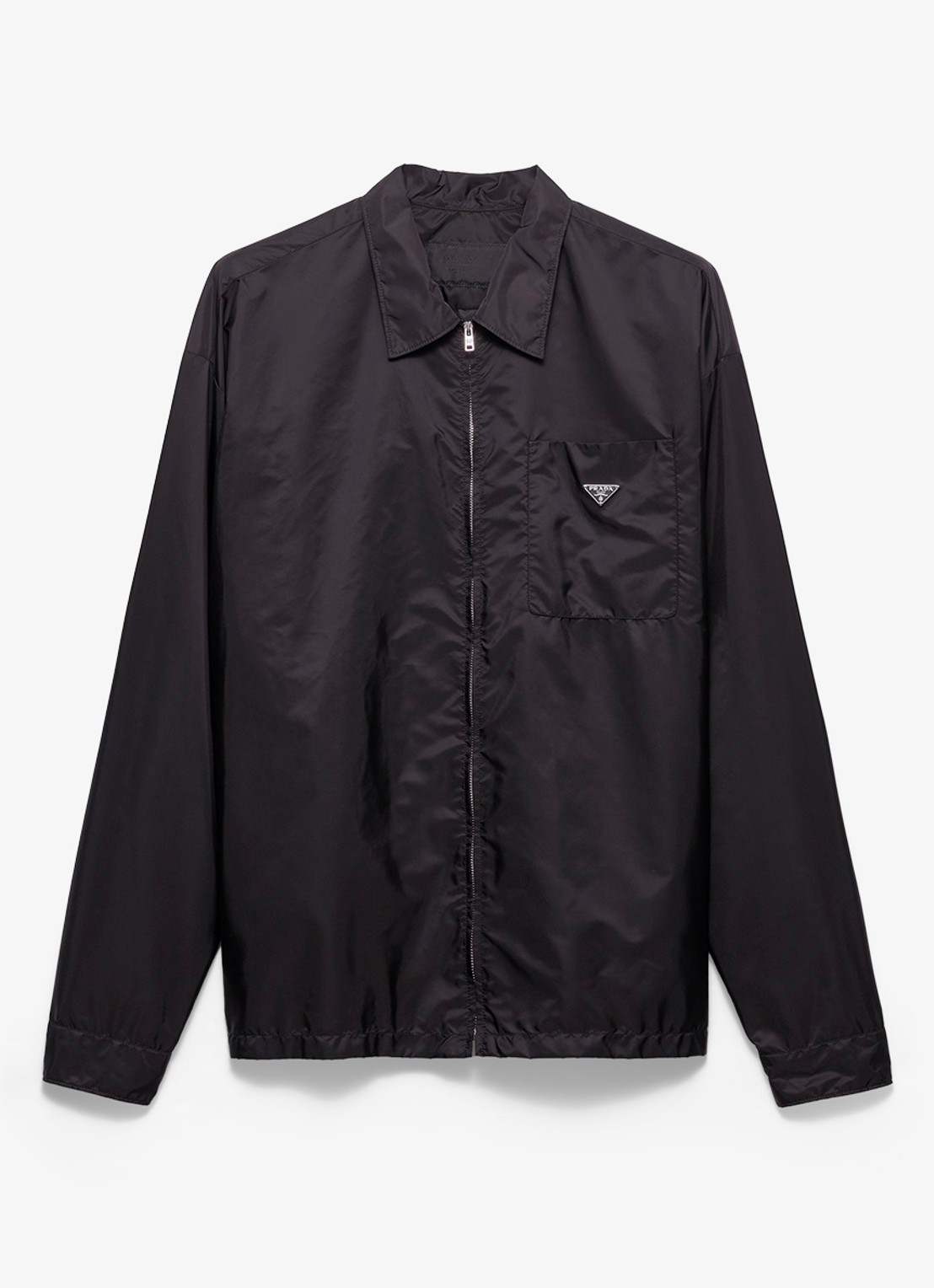 Prada Re-Nylon jack met borstzak - voorkant 2 zwart