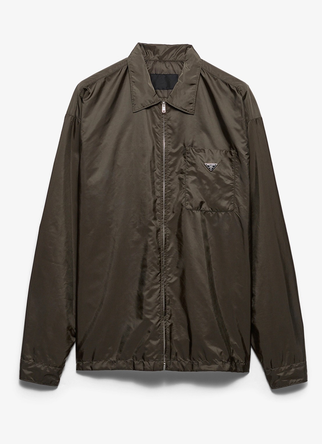 Prada Re-Nylon jack met borstzak - voorkant 2 donkergroen