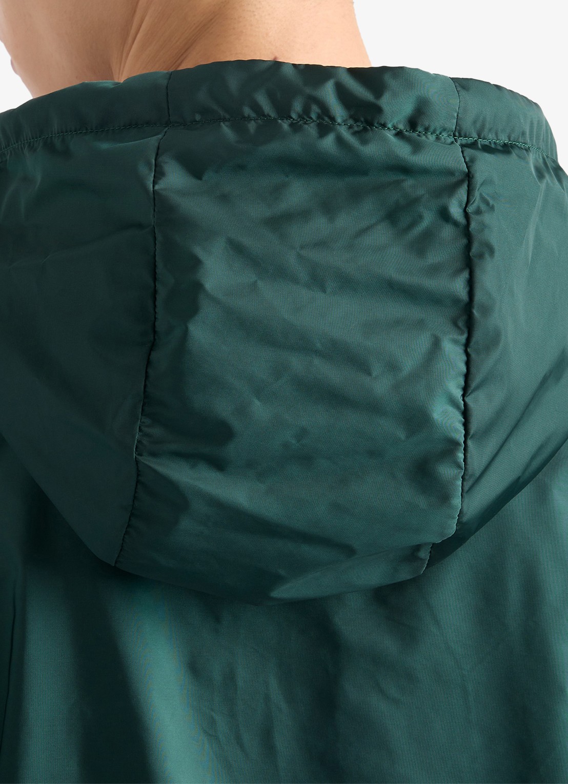 Prada Re-Nylon jack met capuchon en steekzakken - detail 3 donkergroen