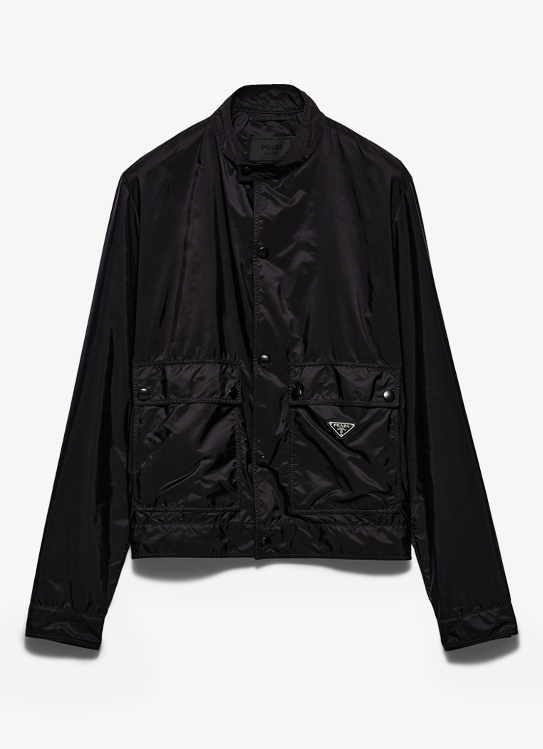 Prada Re-Nylon jack met klepzakken - voorkant zwart