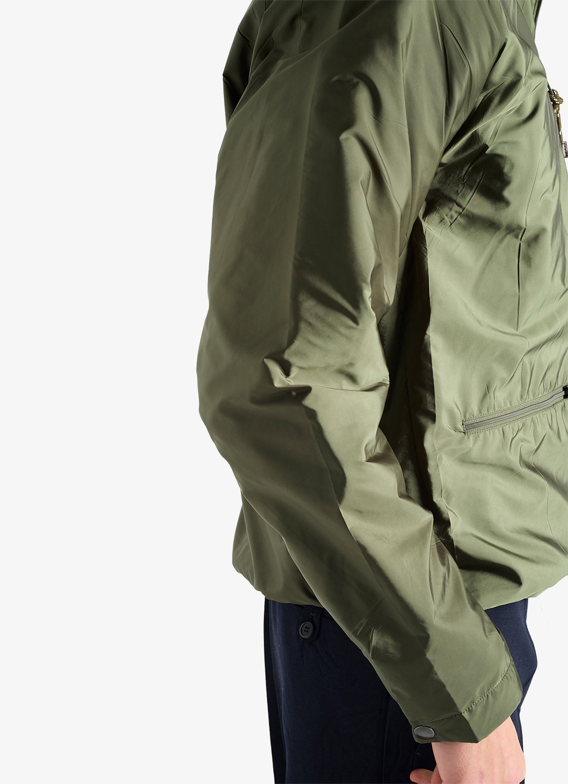 Prada Re-Nylon jack met opbergbare capuchon - detail 4 legergroen