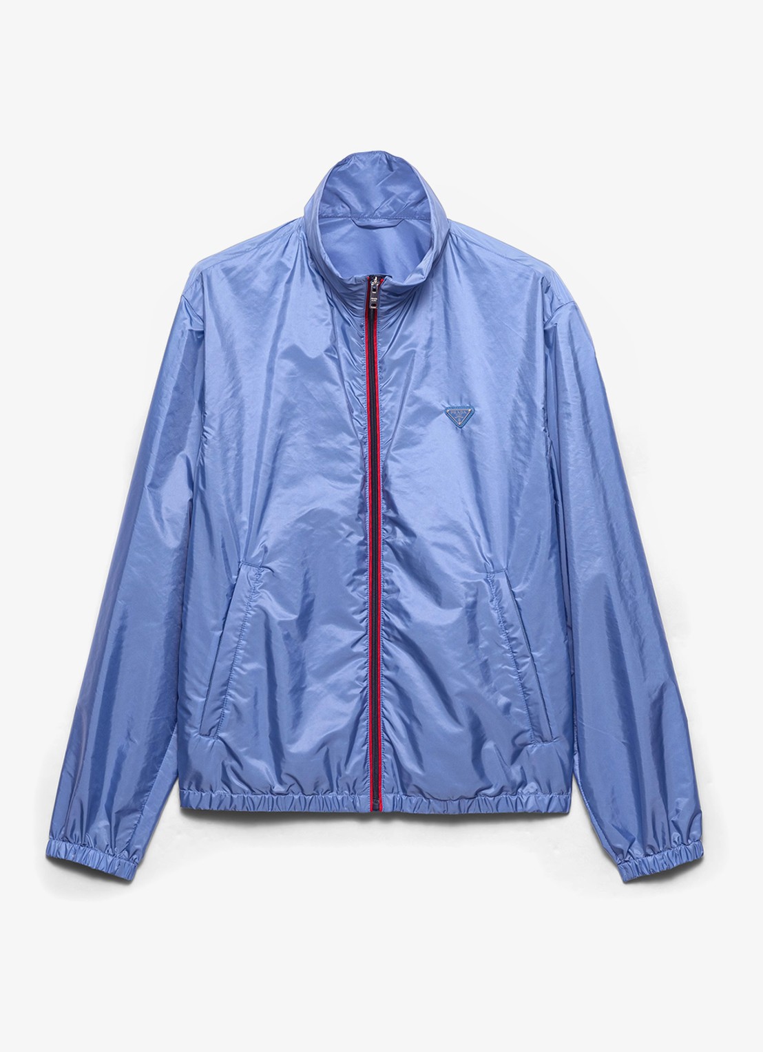 Prada Re-Nylon jack met ritszakken - voorkant 3 lichtblauw