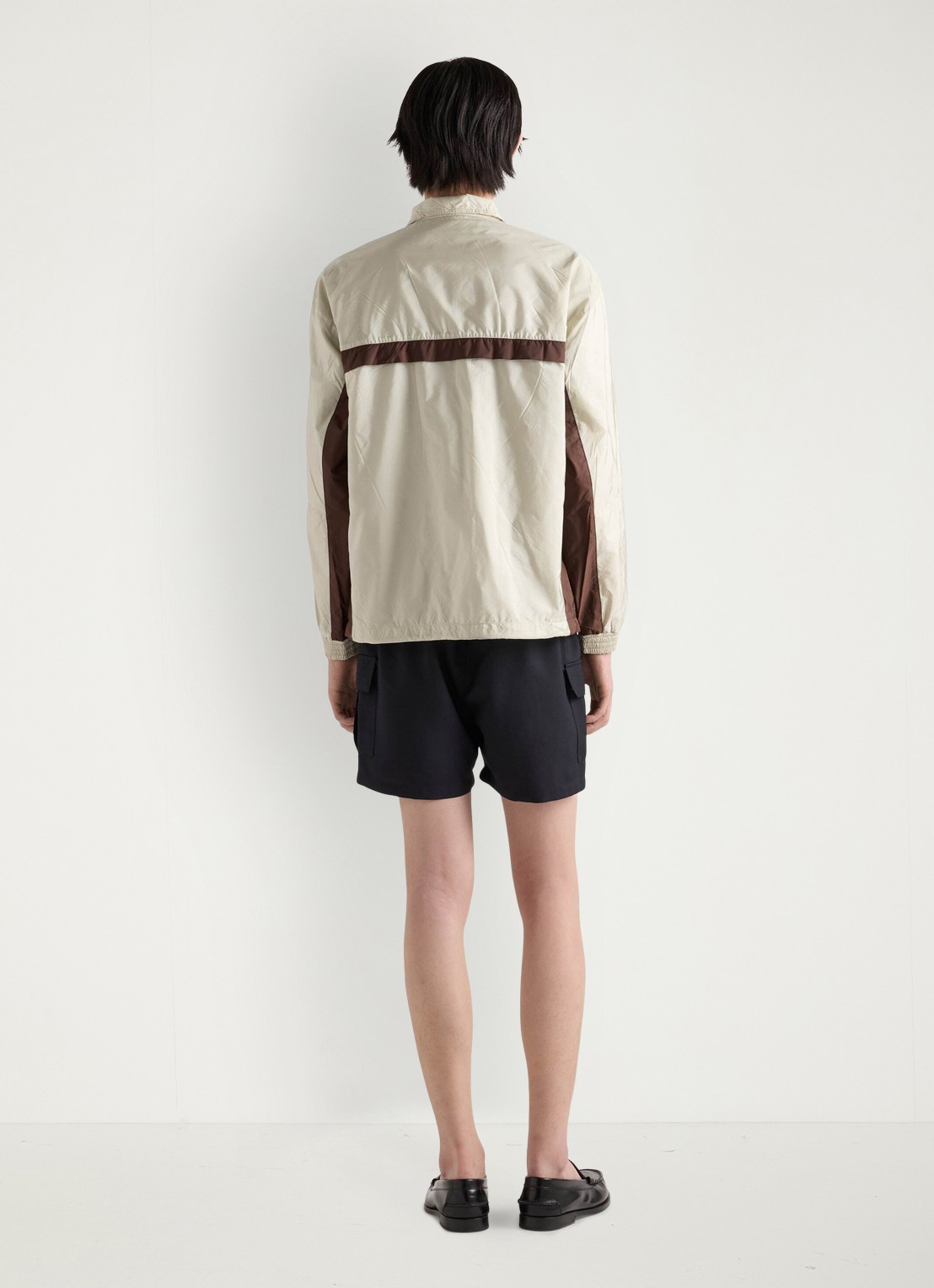 Prada Re-Nylon jack met steekzakken - achterkant gebroken wit