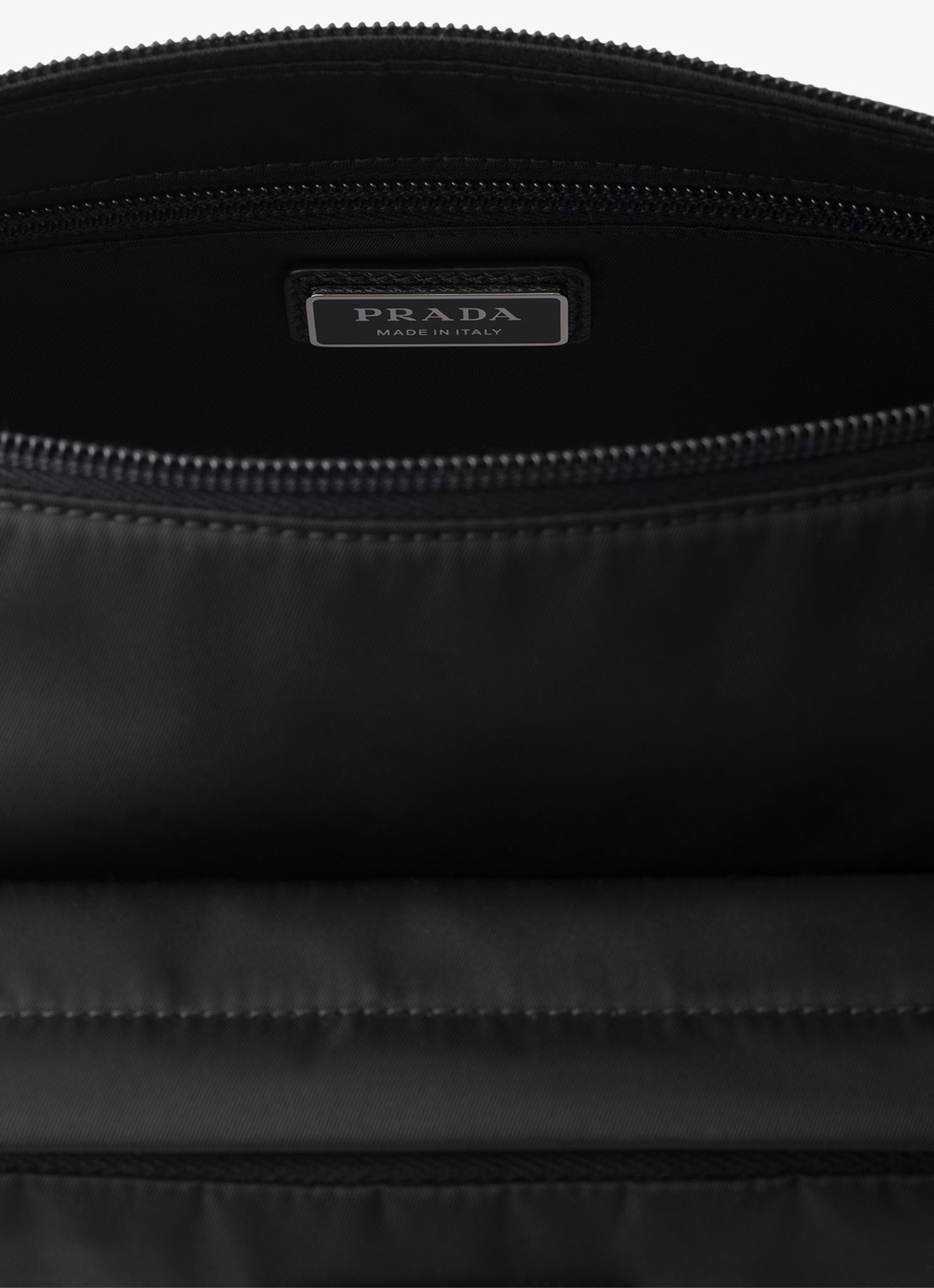 Prada Re-Nylon Medium schoudertas met leren details - detail 4 zwart