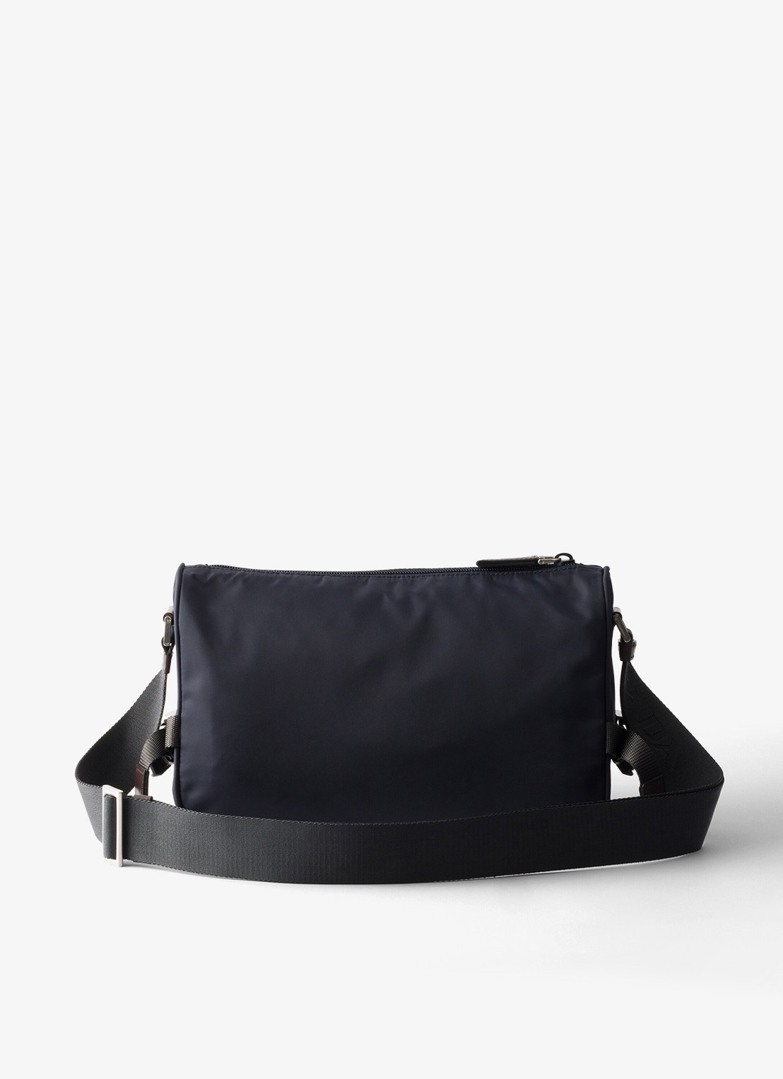 Prada Re-Nylon Medium schoudertas met leren details - achterkant 3 donkerblauw