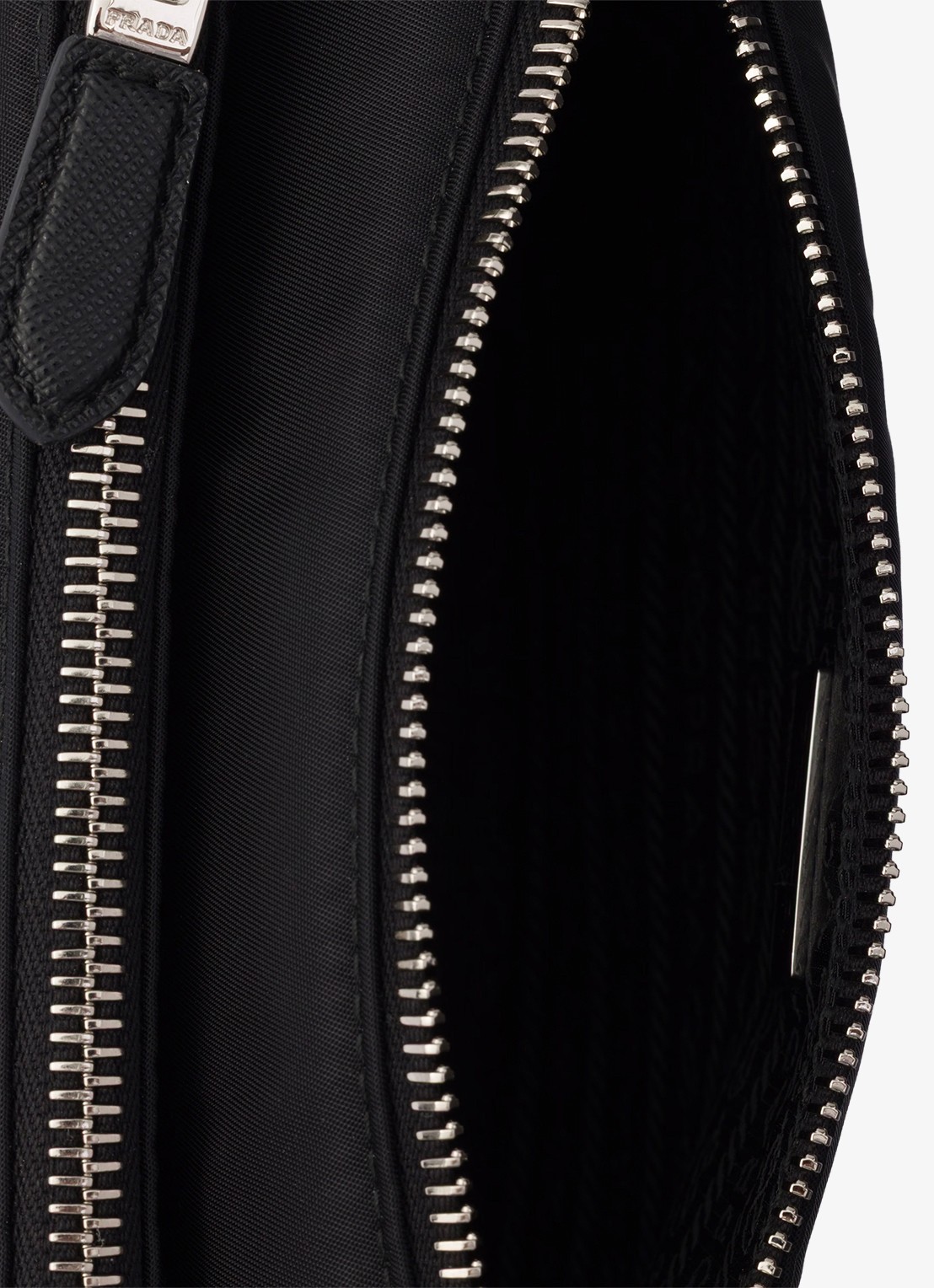 Prada Re-Nylon Mini schoudertas met leren details - detail 3 zwart