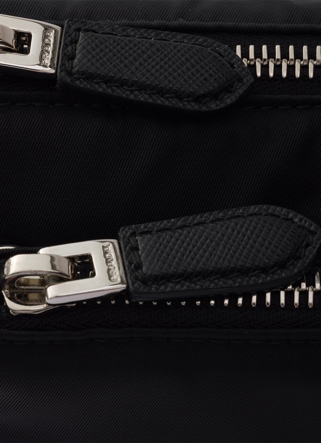 Prada Re-Nylon Mini schoudertas met leren details - detail 4 zwart