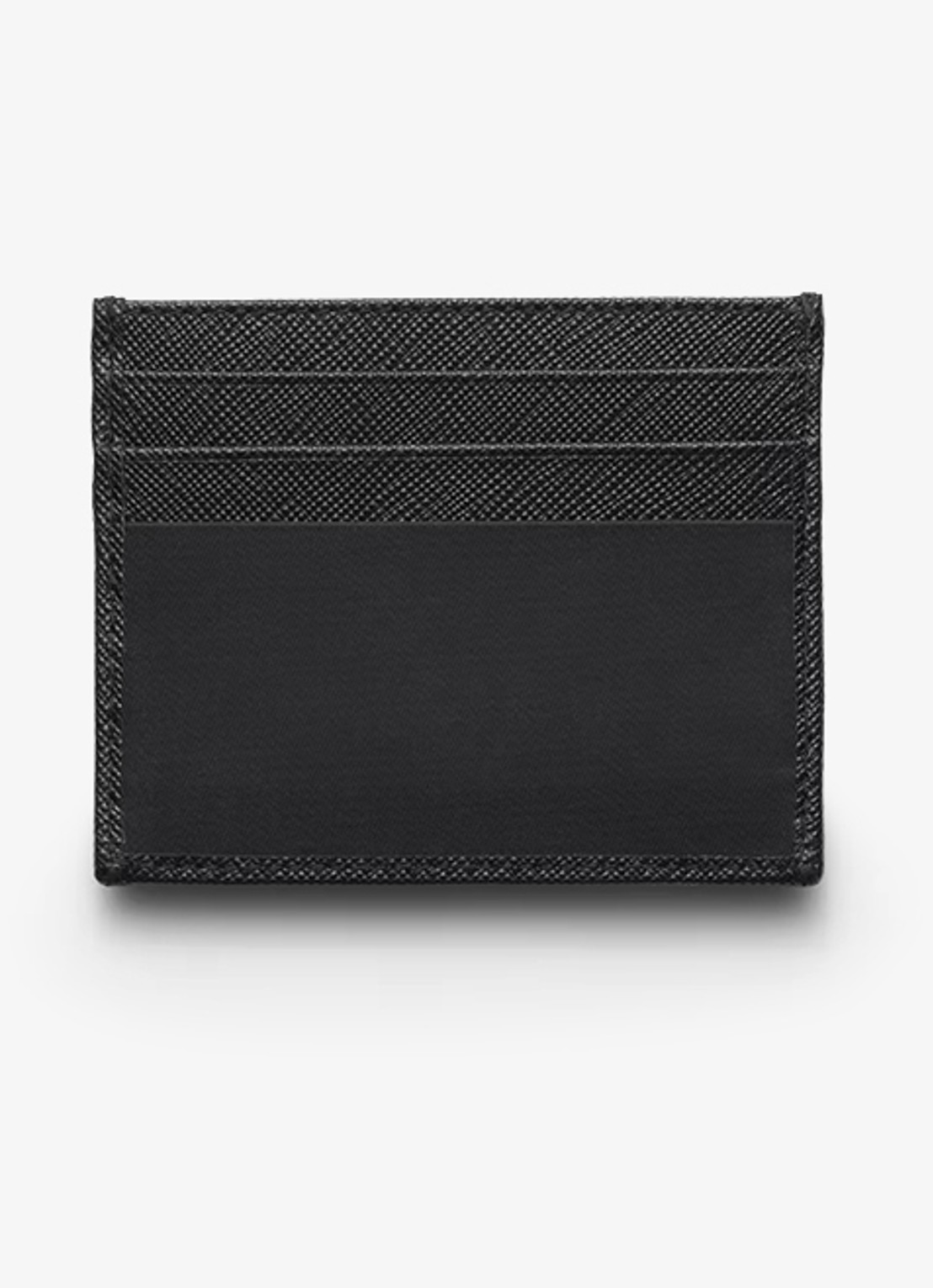 Prada Re-Nylon pasjeshouder met leren details - achterkant 3 zwart