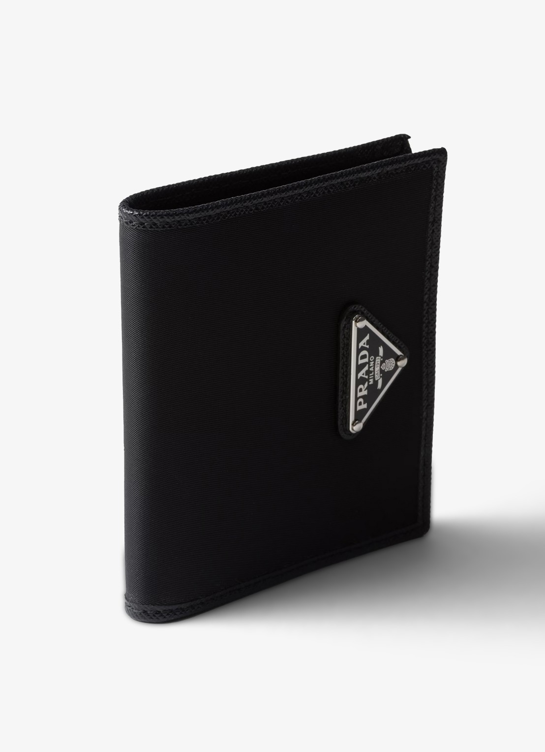 Prada Re-Nylon portemonnee met leren details - detail 4 zwart