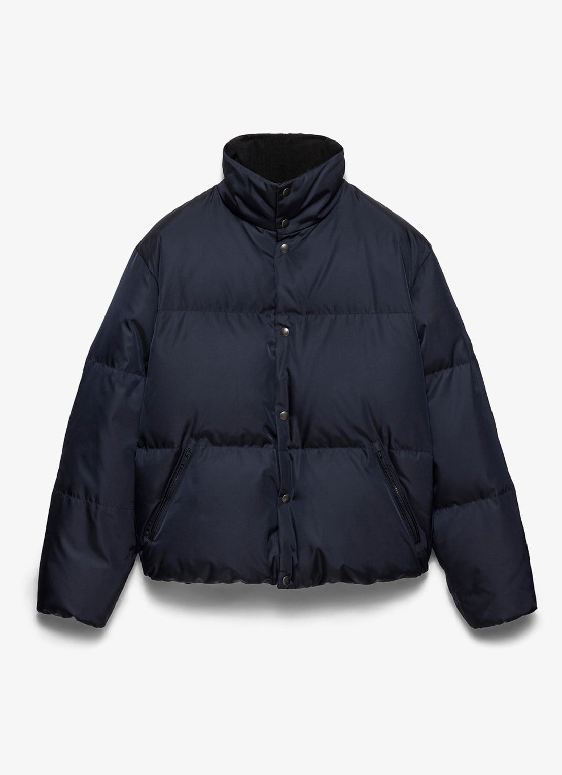 Prada Re-Nylon puffer jack met donsvulling - voorkant 4 blauw