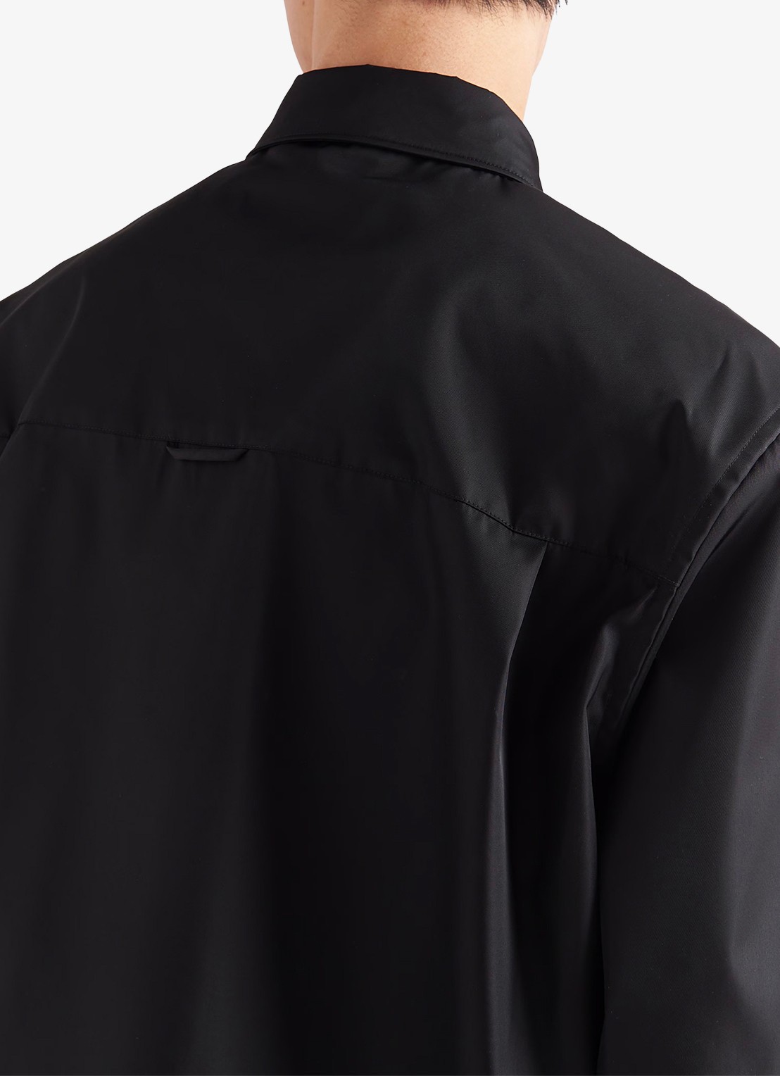 Prada Re-Nylon regular fit overhemd met logo - detail 2 zwart