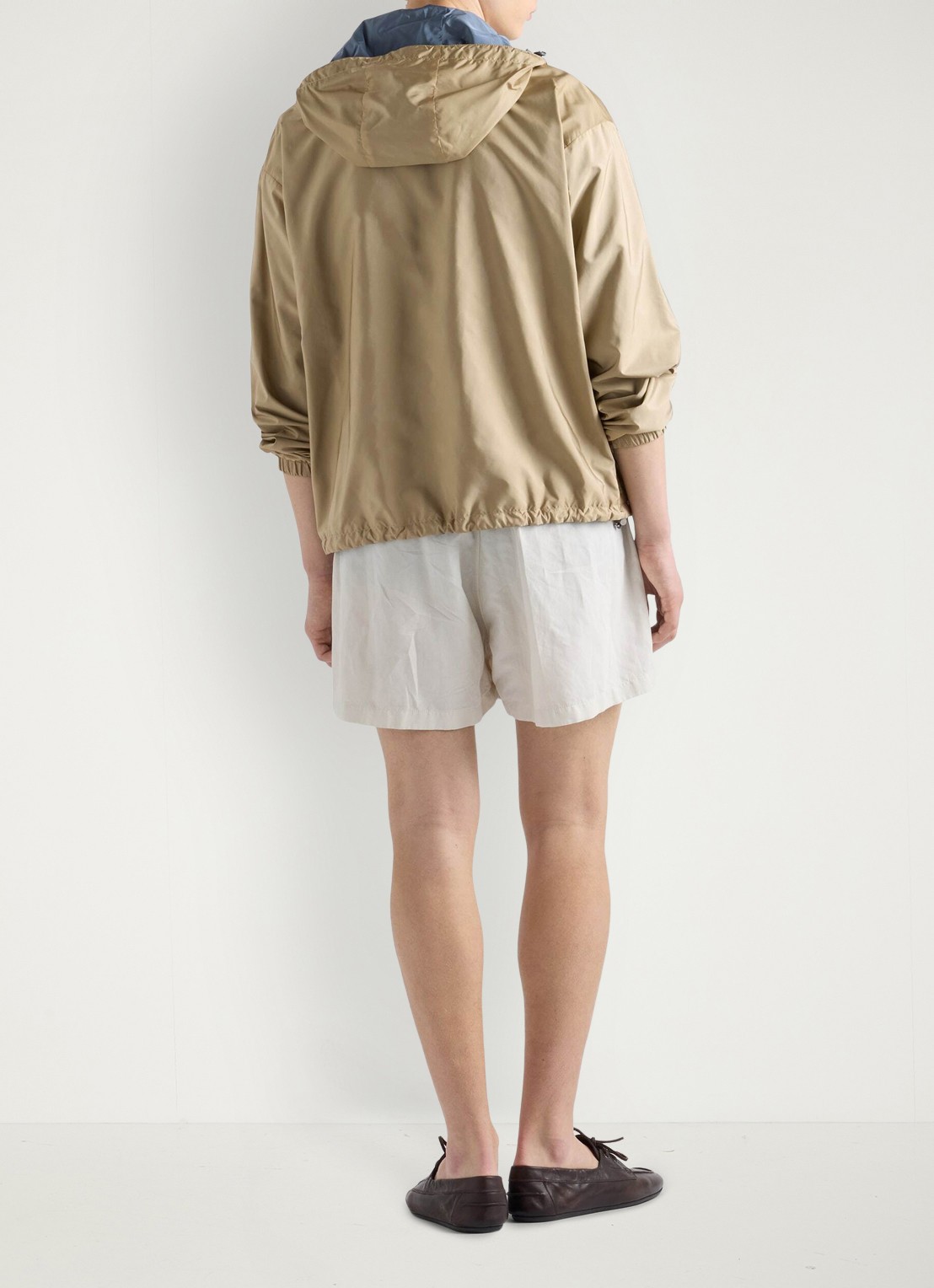 Prada Re-Nylon reversible jack met ritszakken - achterkant bruin