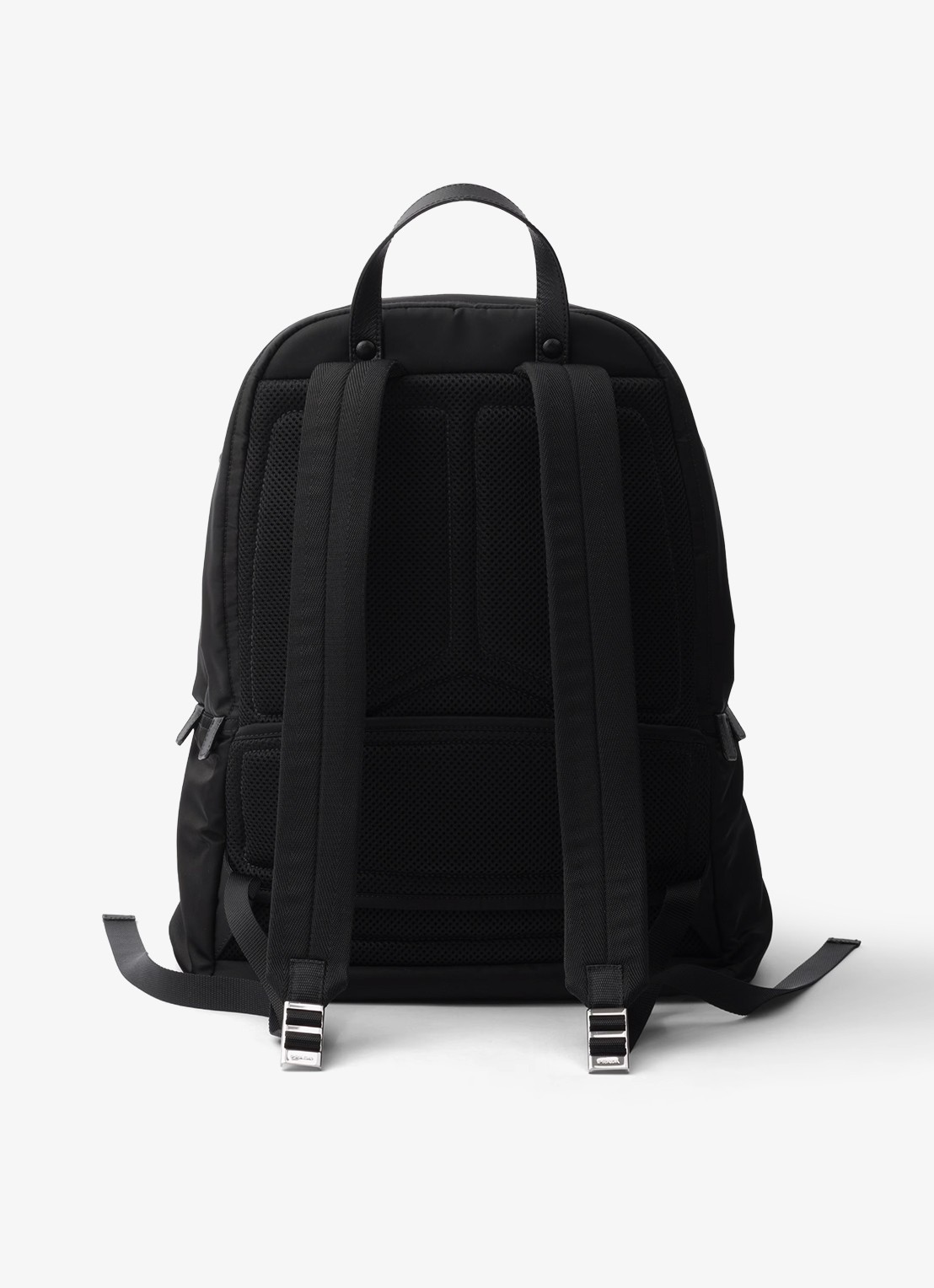 Prada Re-Nylon rugzak met logo - achterkant 3 zwart