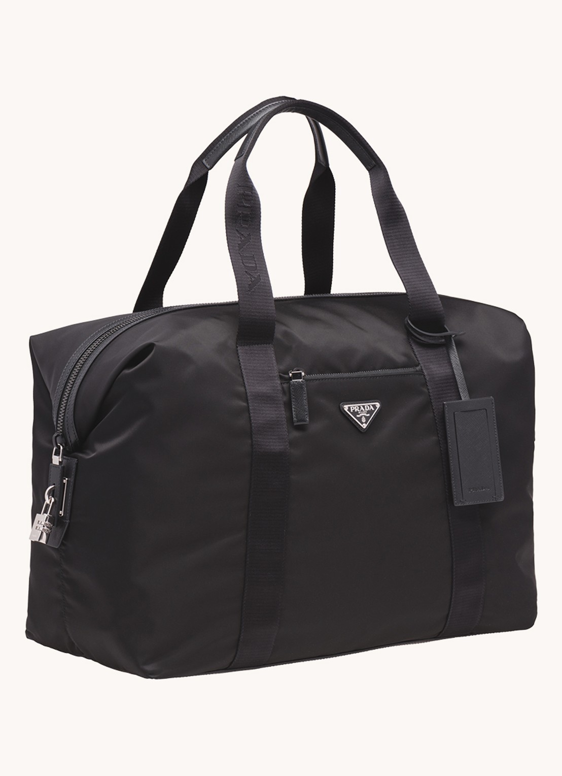 Prada Re-Nylon schoudertas met kalfsleren details - detail 3 zwart