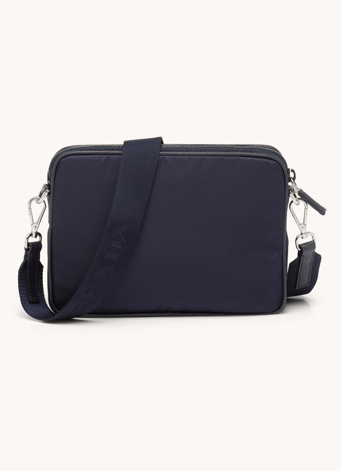 Prada Re-Nylon schoudertas met leren details - detail 4 blauw