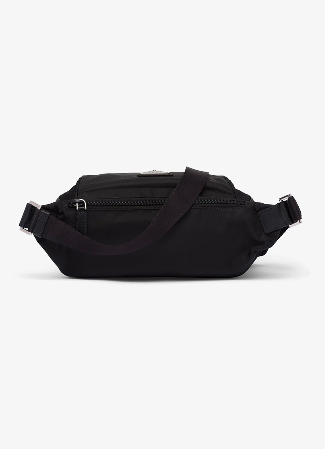 Prada Re-Nylon schoudertas met leren details - achterkant zwart