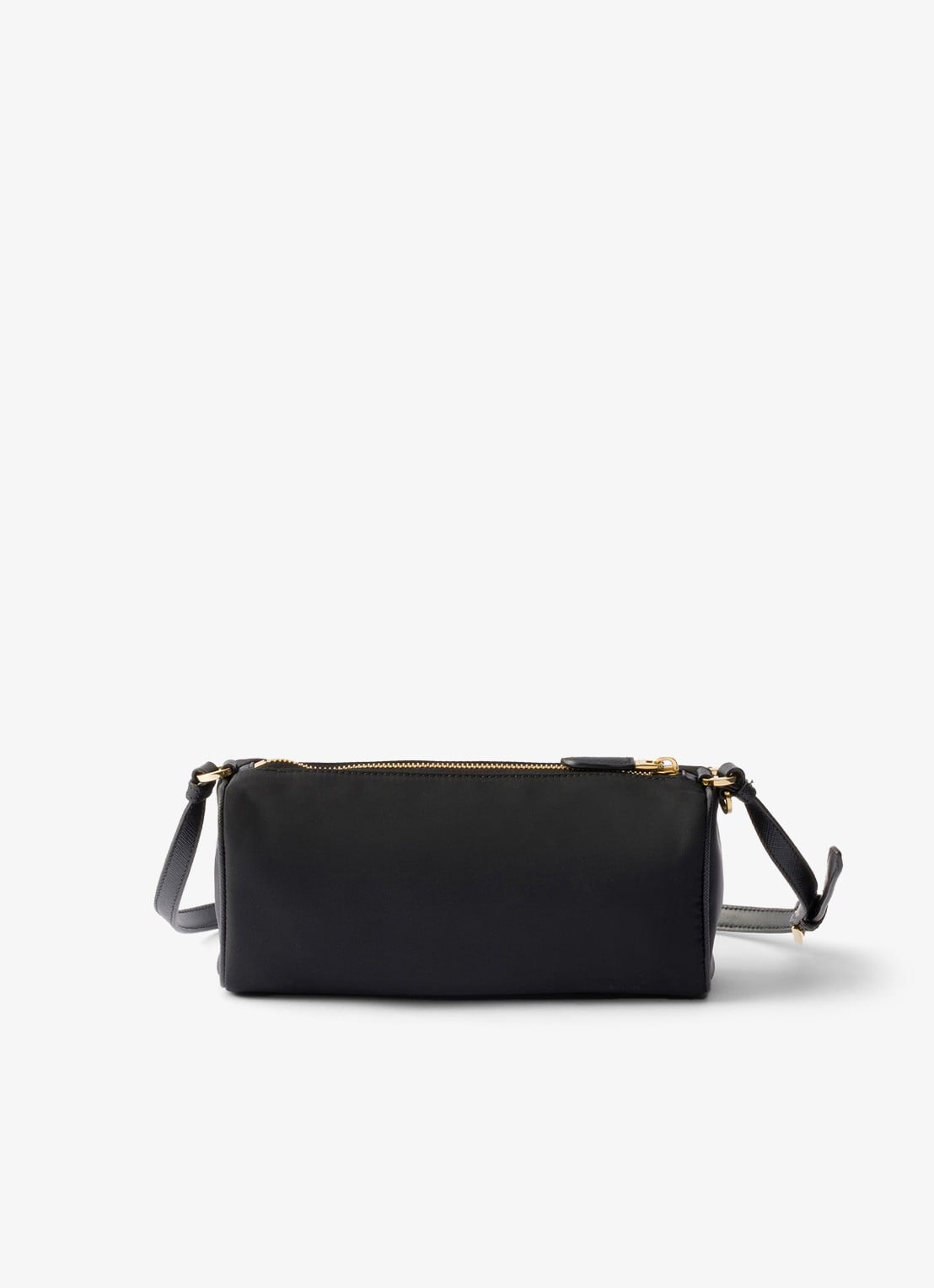 Prada Re-Nylon schoudertas met leren details - achterkant zwart
