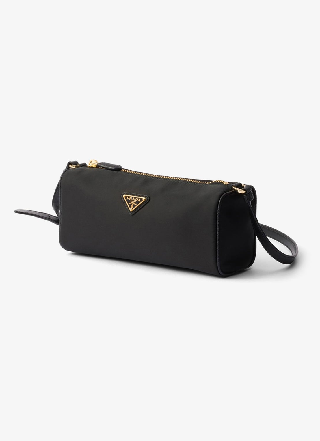 Prada Re-Nylon schoudertas met leren details - detail 2 zwart
