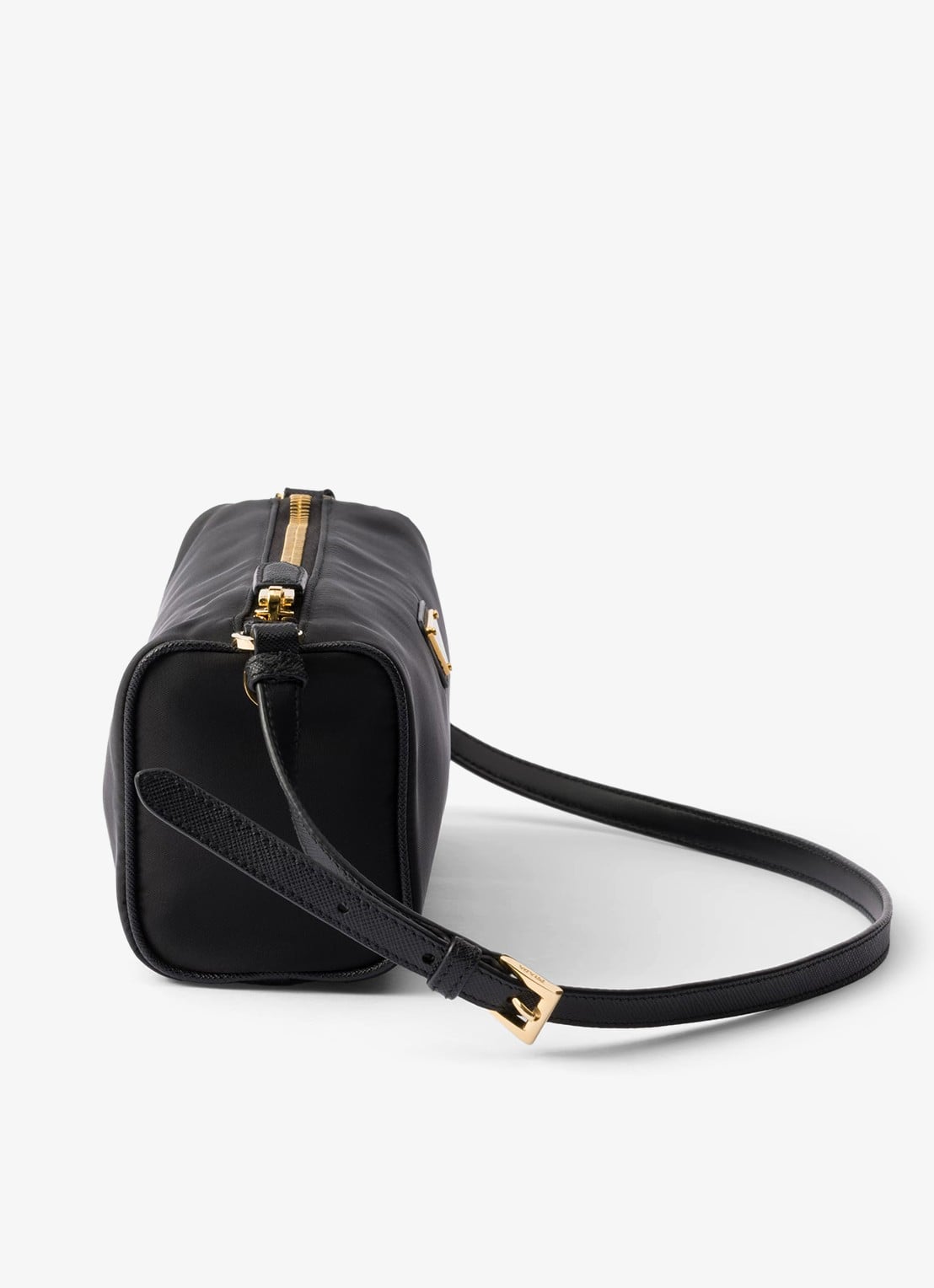 Prada Re-Nylon schoudertas met leren details - detail 5 zwart