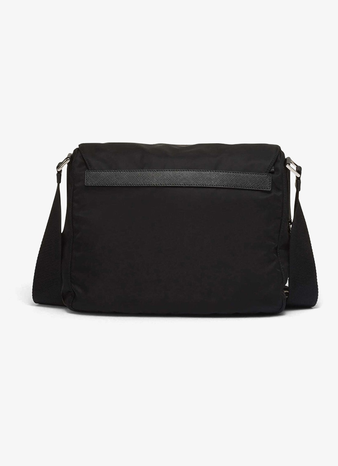 Prada Re-Nylon schoudertas met leren details - achterkant 5 zwart
