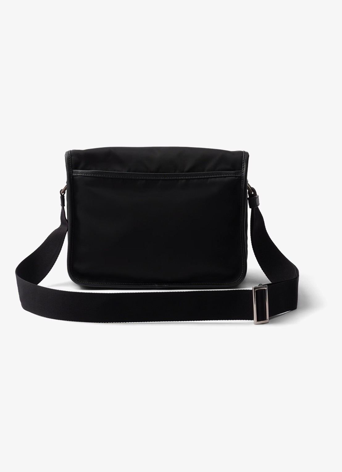 Prada Re-Nylon schoudertas met leren details - achterkant 5 zwart