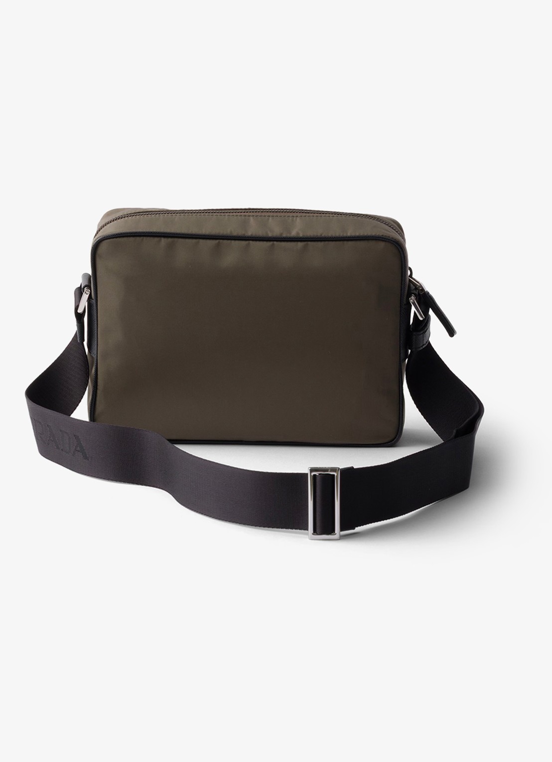 Prada Re-Nylon schoudertas met leren details - achterkant 5 legergroen