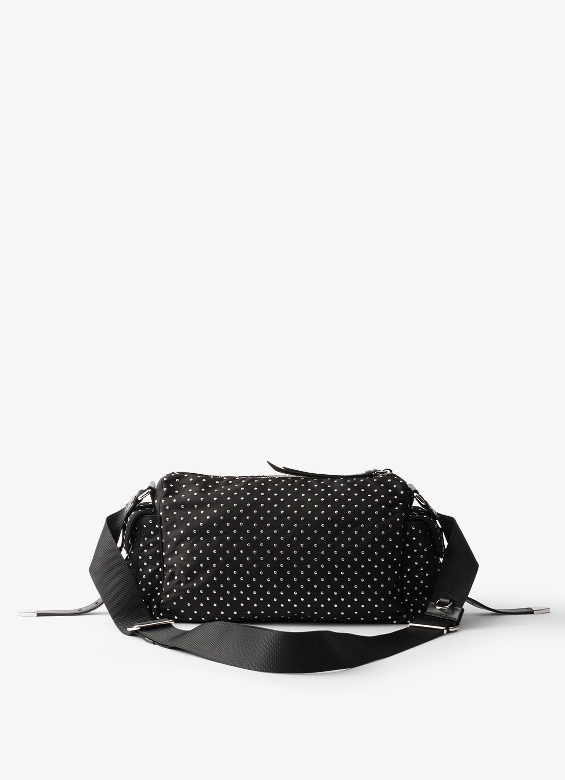 Prada Re-Nylon schoudertas met studs - achterkant 5 zwart