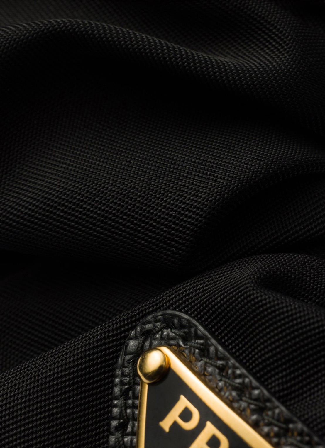 Prada Re-Nylon scrunchie met logo - detail 2 zwart
