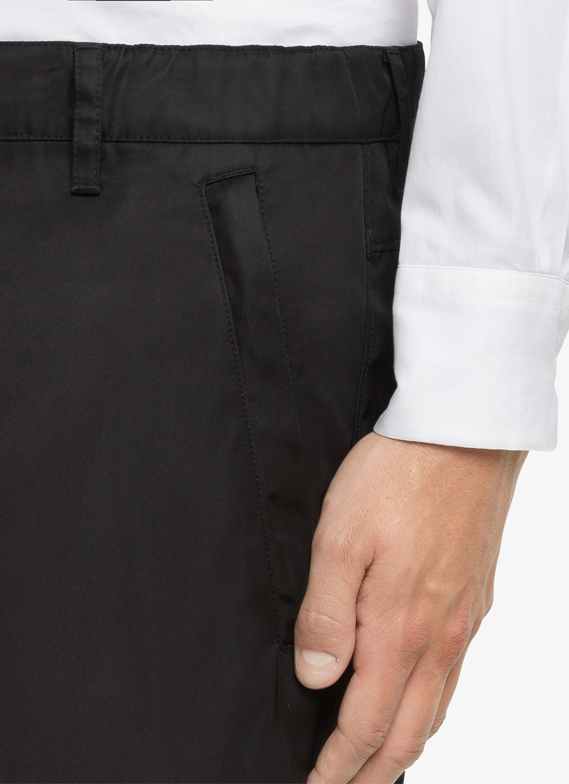 Prada Re-Nylon slim fit pantalon met steekzakken - detail 2 zwart