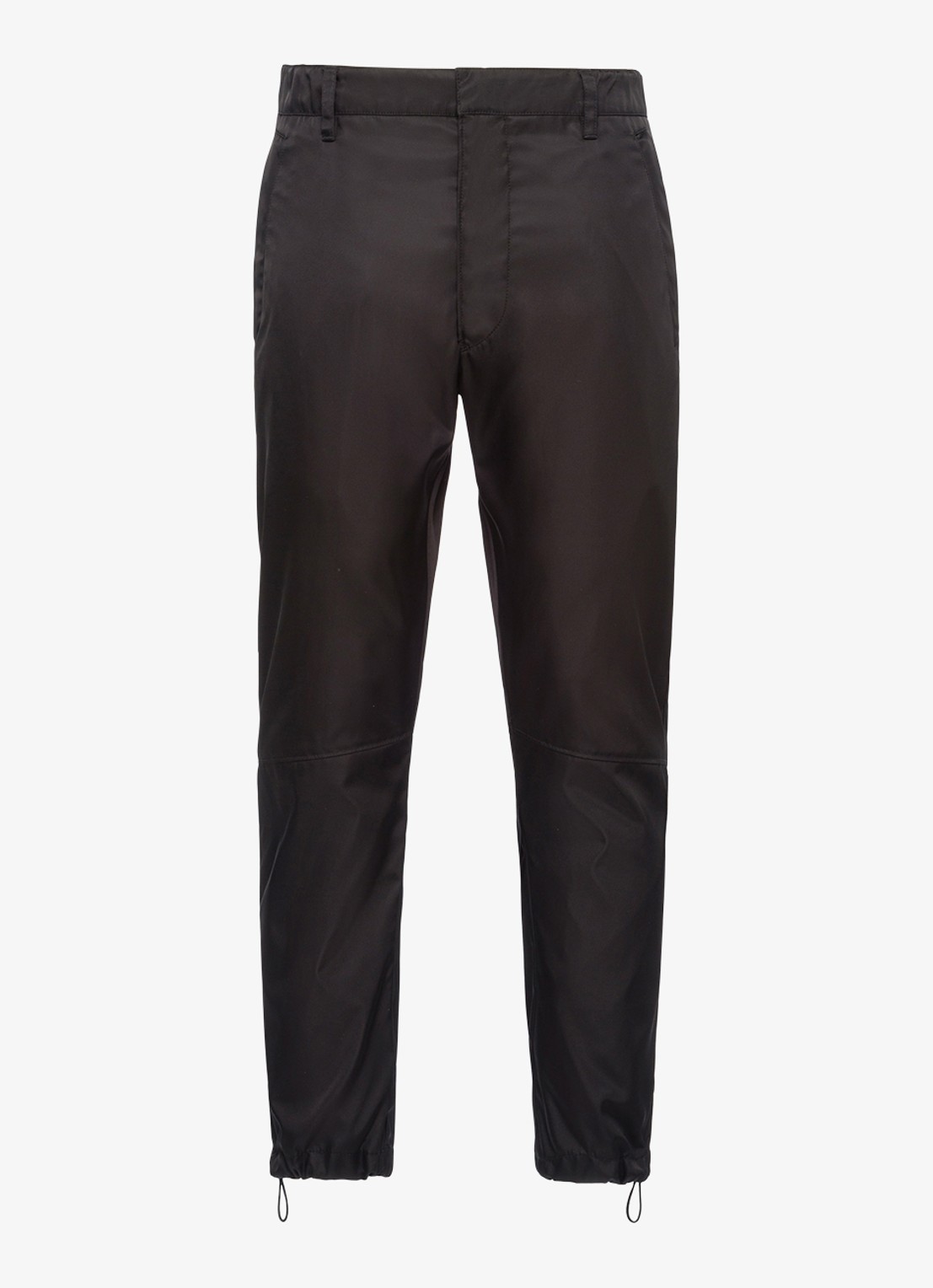 Prada Re-Nylon slim fit pantalon met steekzakken - voorkant 3 zwart