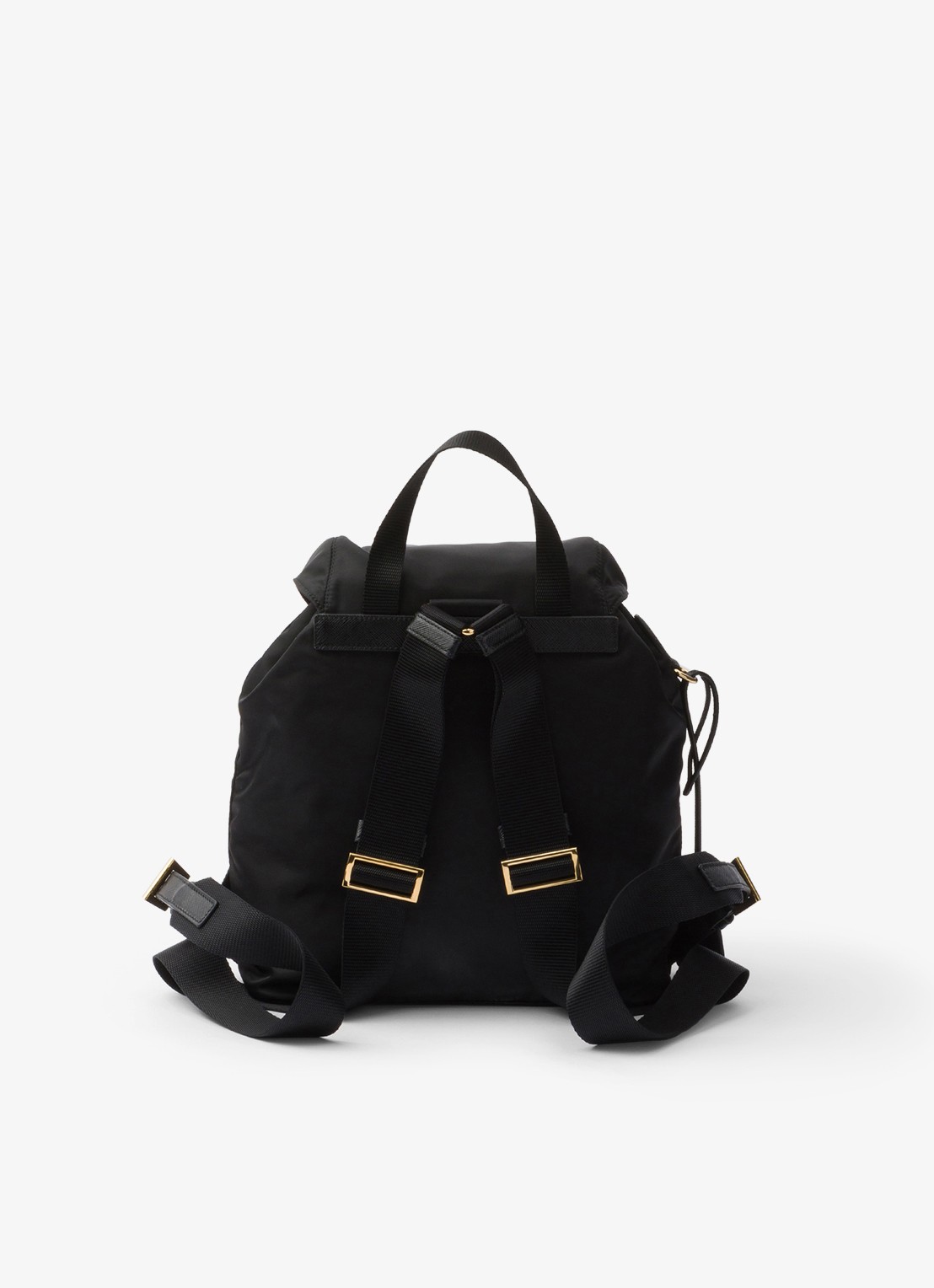 Prada Re-Nylon Small rugzak met logo - achterkant 3 diepzwart