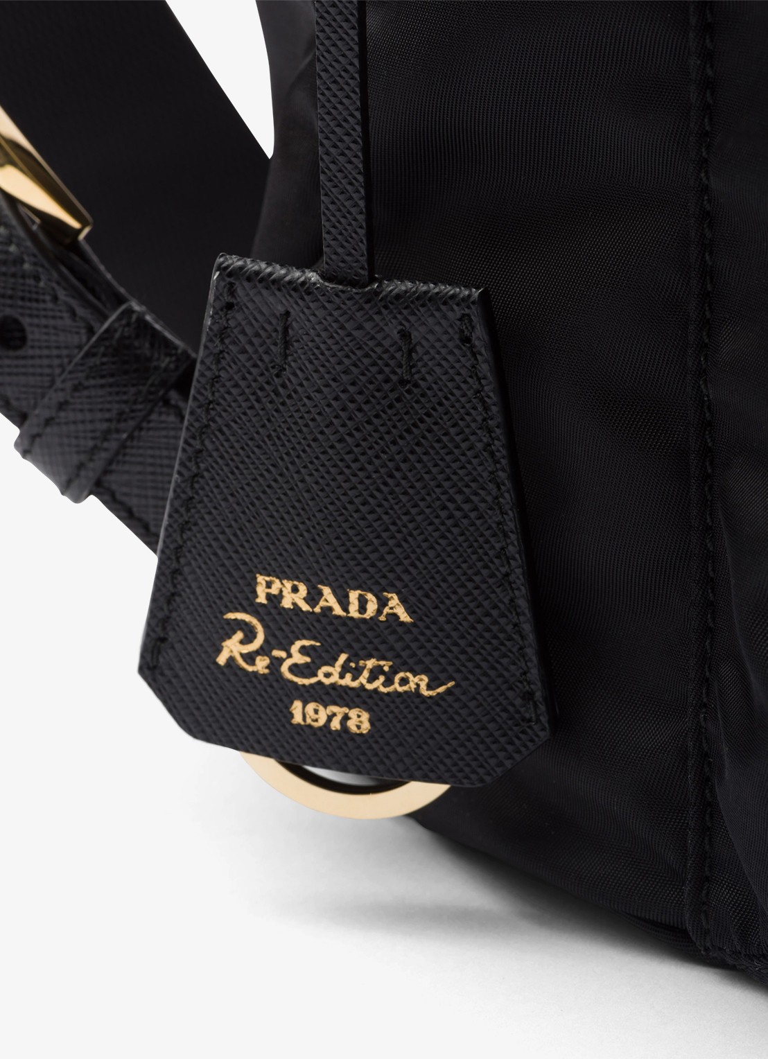 Prada Re-Nylon Small rugzak met logo - detail 7 diepzwart