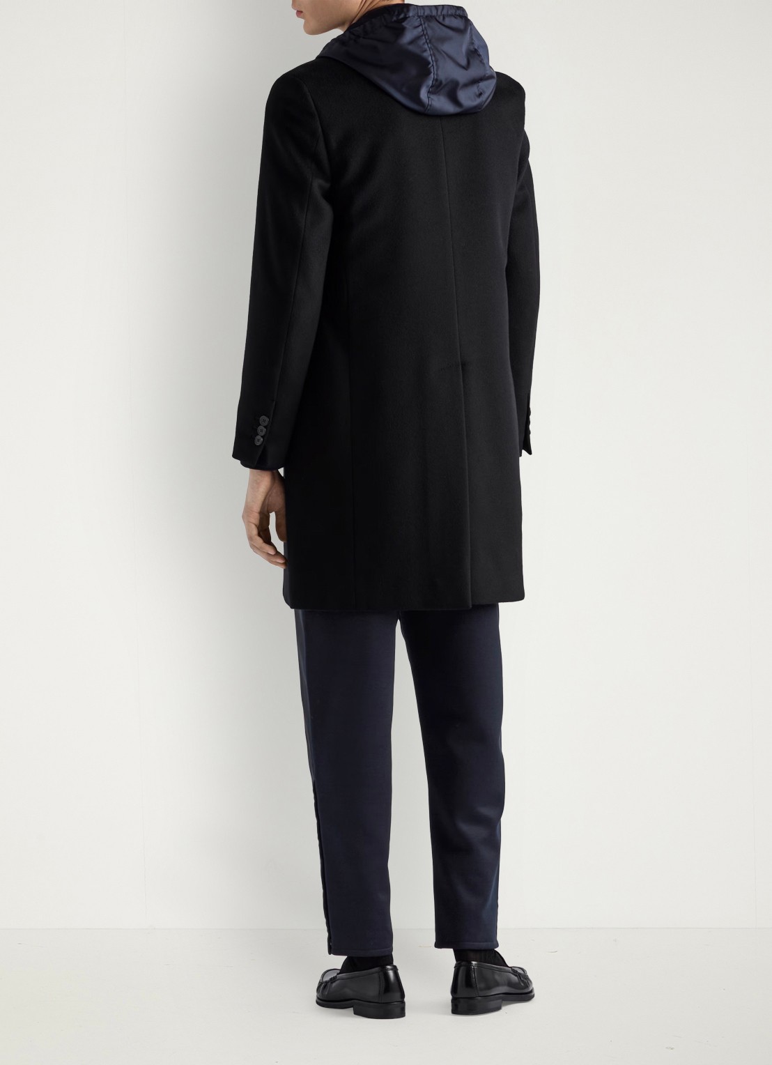 Prada Re-Nylon tapered fit trackpants met steekzakken - achterkant 6 donkerblauw