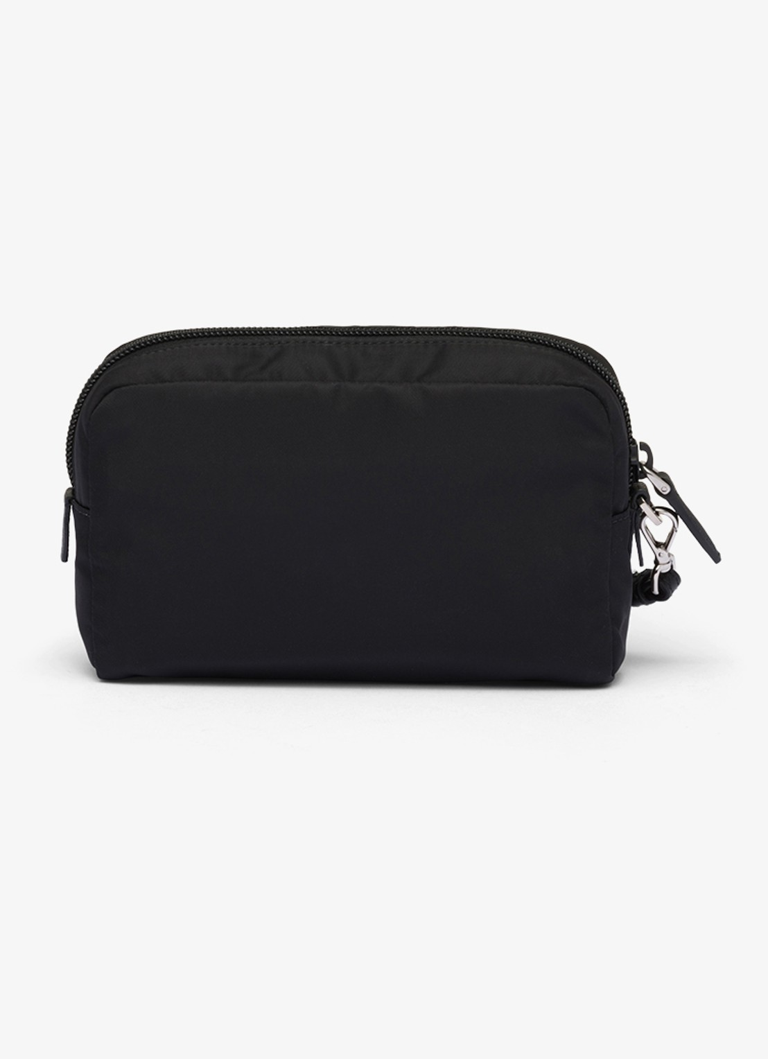Prada Re-Nylon toilettas met leren details en logo - achterkant zwart