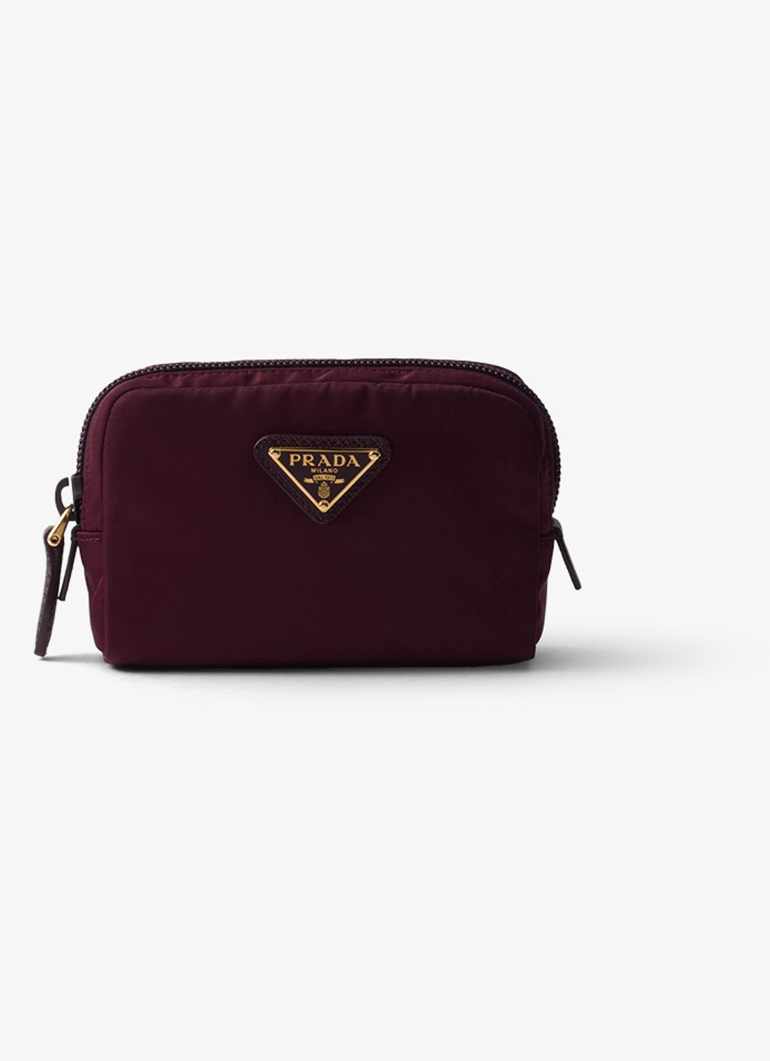 Prada Re-Nylon toilettas met logo - voorkant 3 bordeauxrood