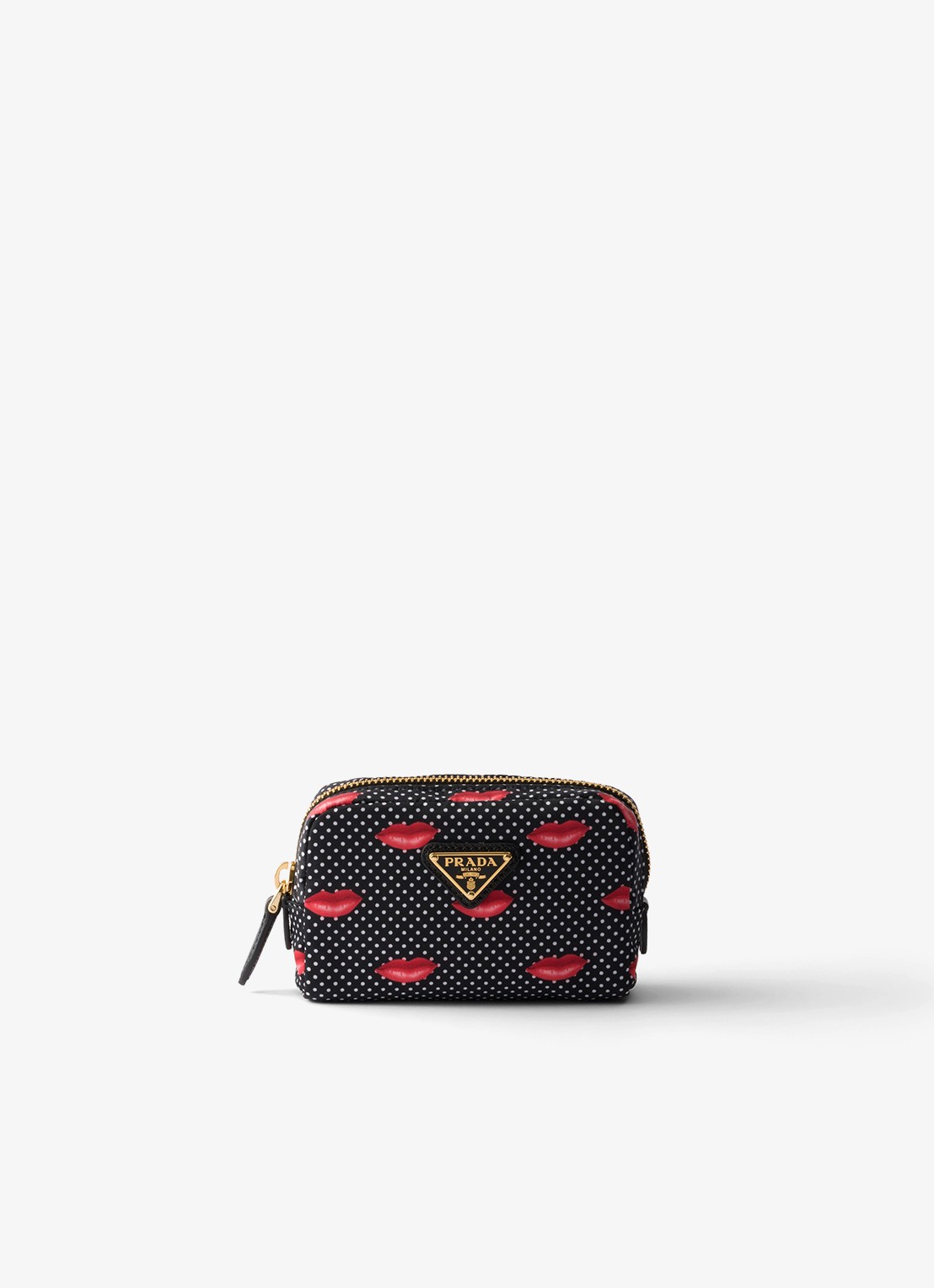 Prada Re-Nylon toilettas met print - voorkant 4 zwart