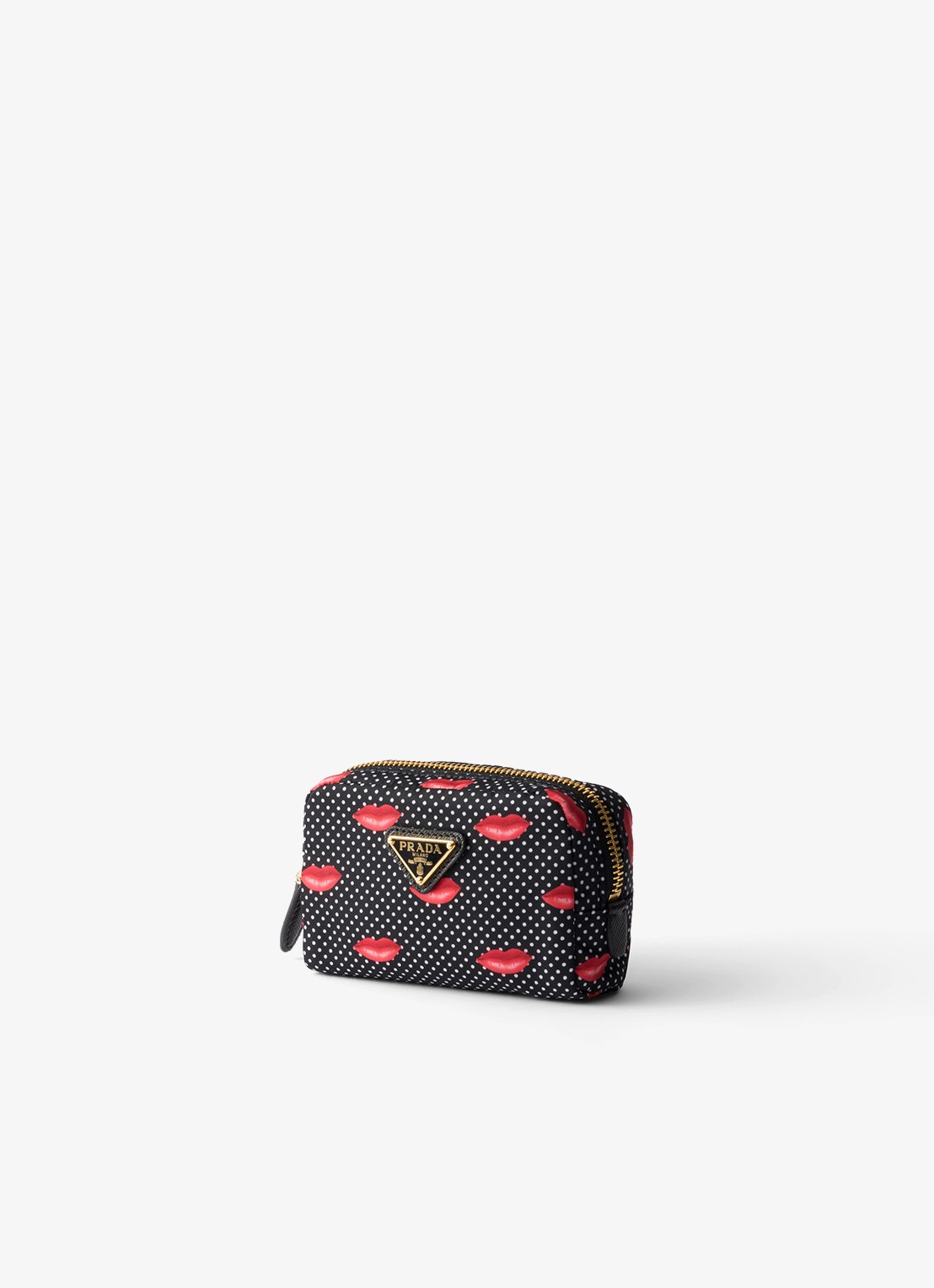 Prada Re-Nylon toilettas met print - voorkant 5 zwart