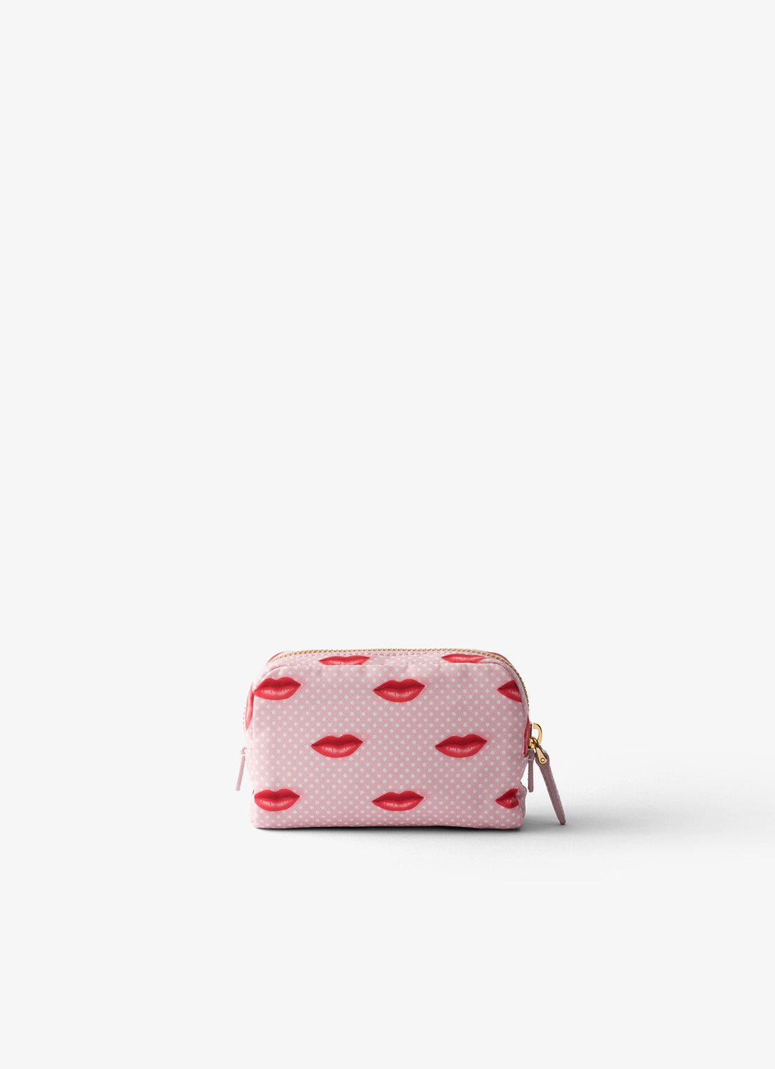 Prada Re-Nylon toilettas met print - achterkant oudroze